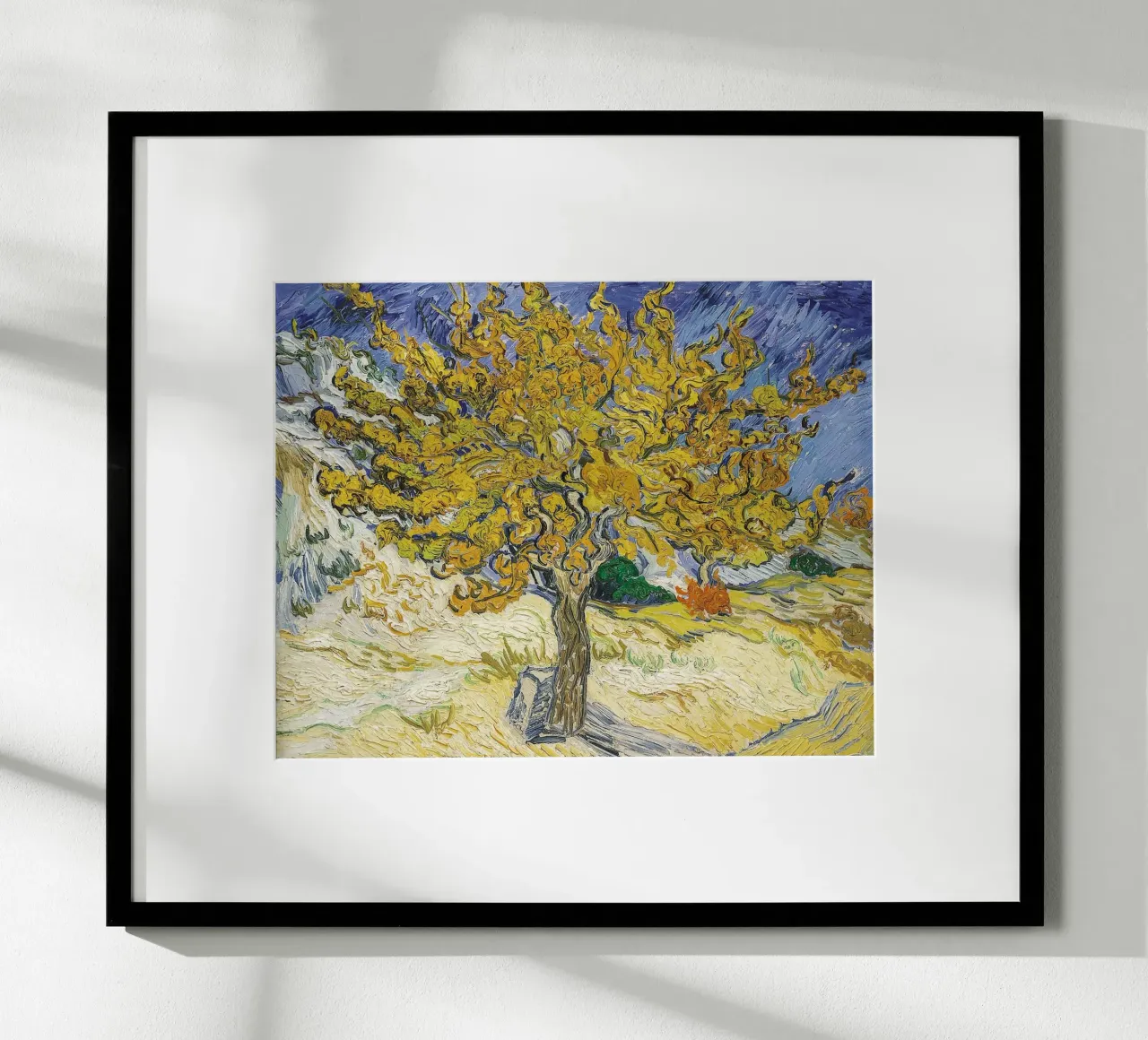 Vincent van Gogh, Maulbeerenbaum Malerei poster con telaio in alluminio da Carinaprint