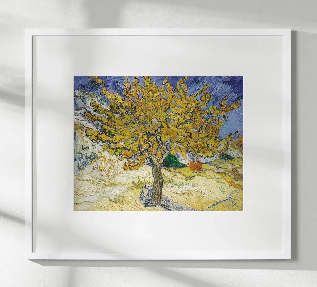 Vincent van Gogh, Maulbeerenbaum Malerei poster con telaio in alluminio da Carinaprint