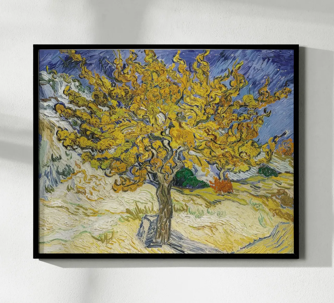 Vincent van Gogh, Maulbeerenbaum Malerei poster con telaio in alluminio da Carinaprint