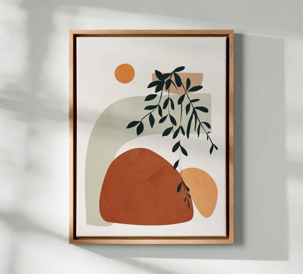 Soft Shapes I canvas met Baklijst van cityart