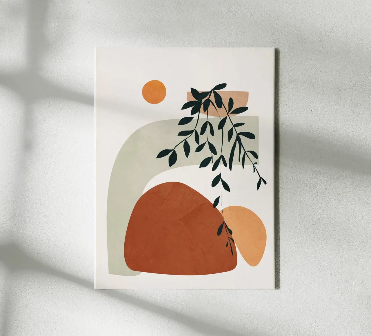 Soft Shapes I canvas met Baklijst van cityart