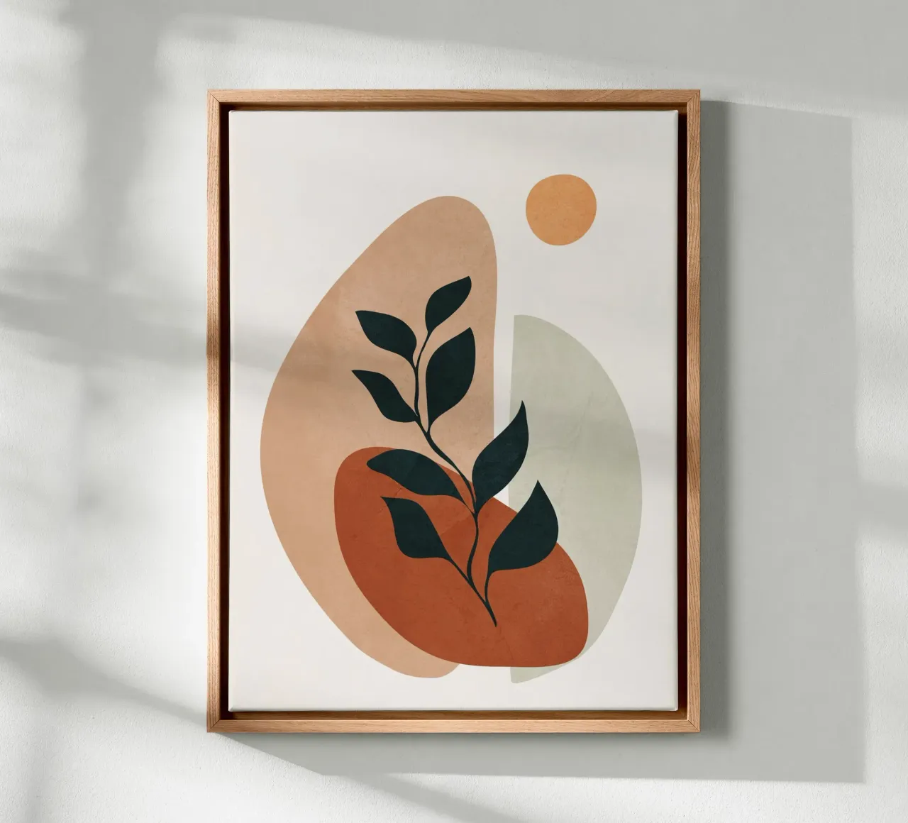 Soft Shapes II canvas met Baklijst van cityart