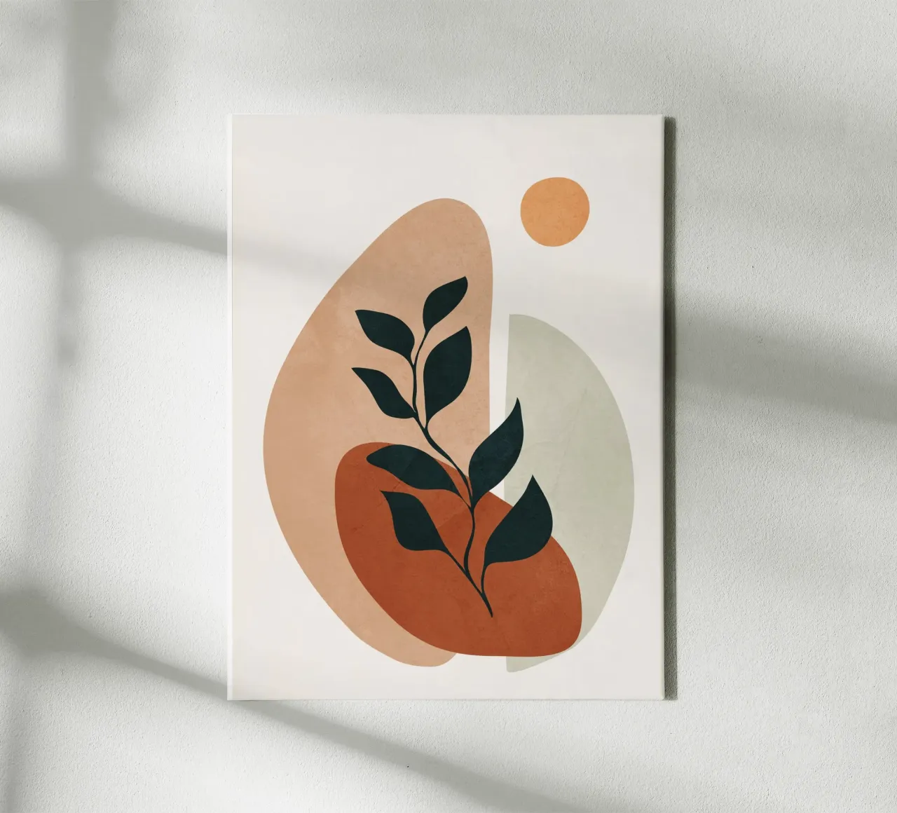 Soft Shapes II canvas met Baklijst van cityart