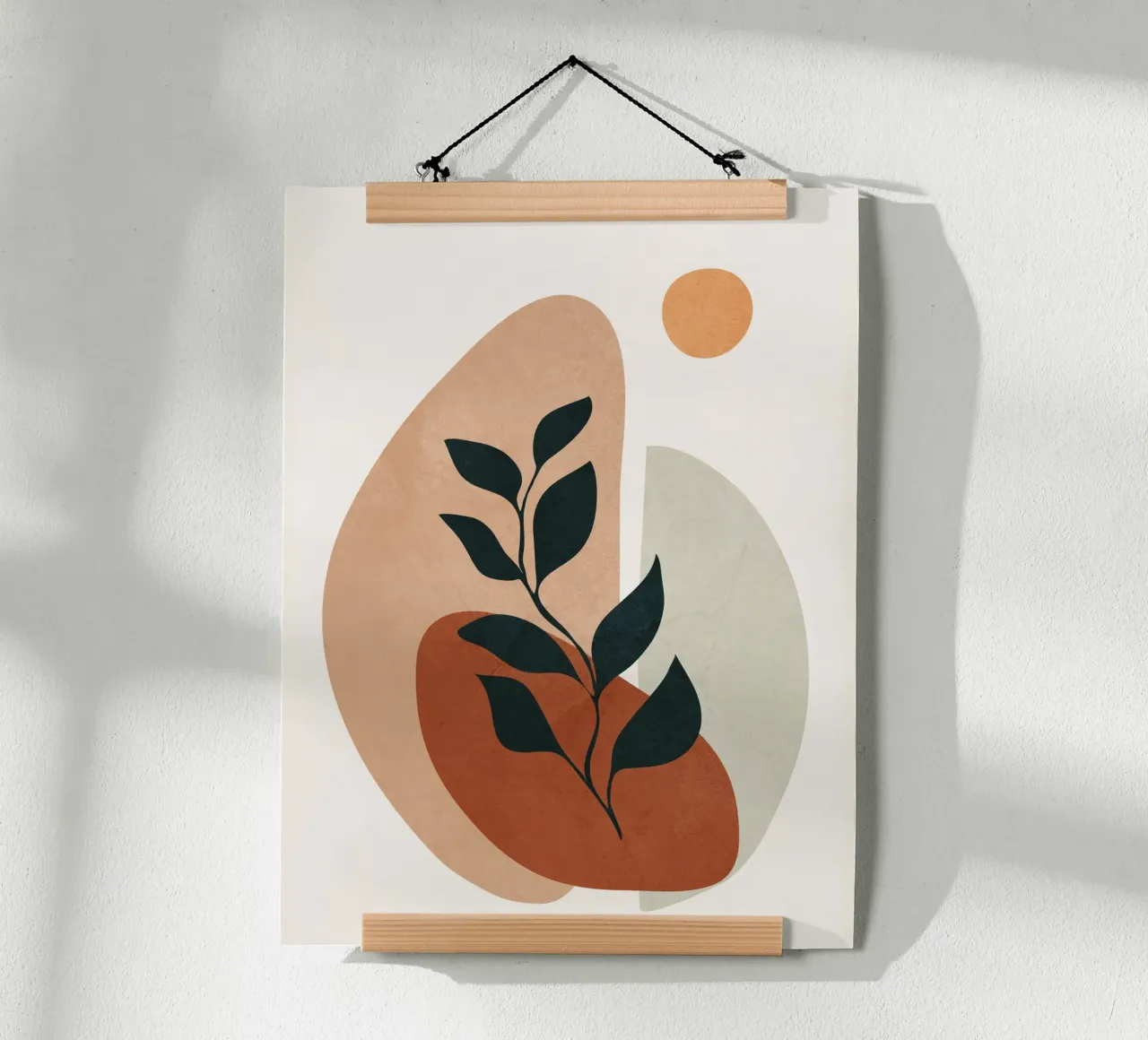 Soft Shapes II poster con telaio in legno da cityart