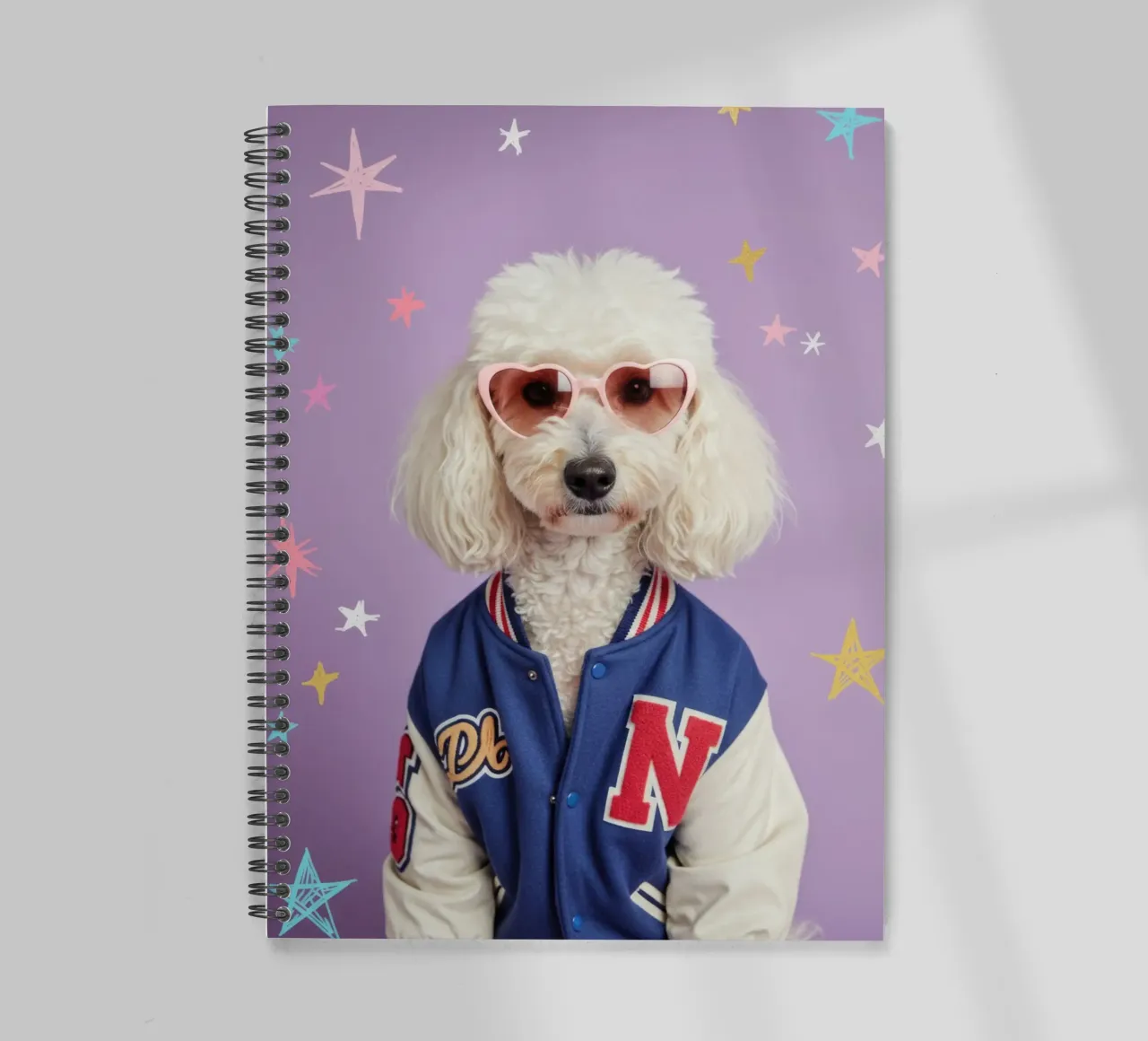 Fluffy Poodle spiral notebook by Pawtrait Studio