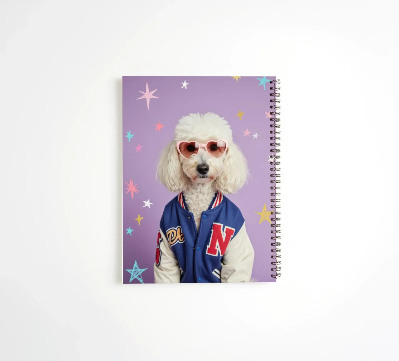 Fluffy Poodle spiral notebook by Pawtrait Studio