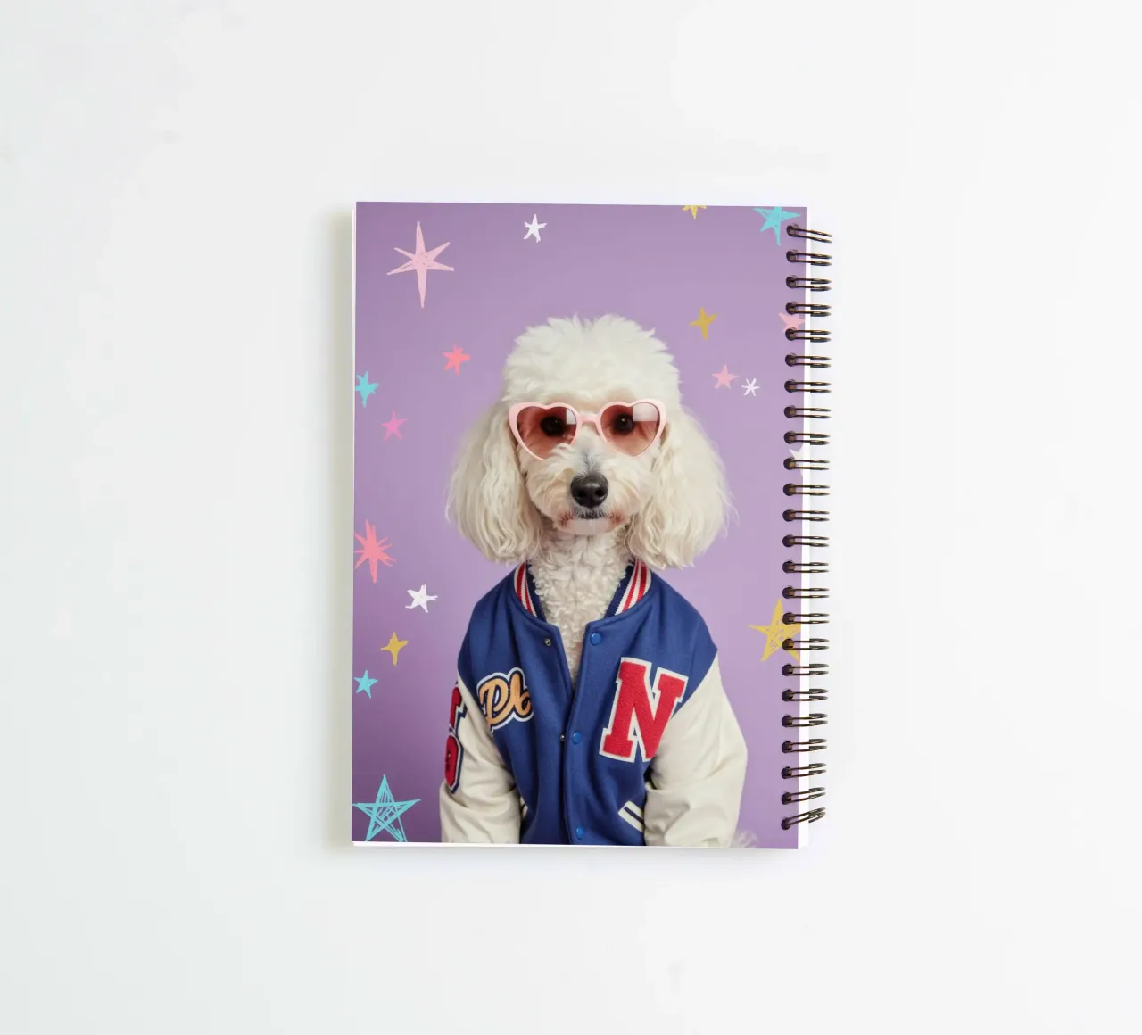 Fluffy Poodle spiral notebook by Pawtrait Studio
