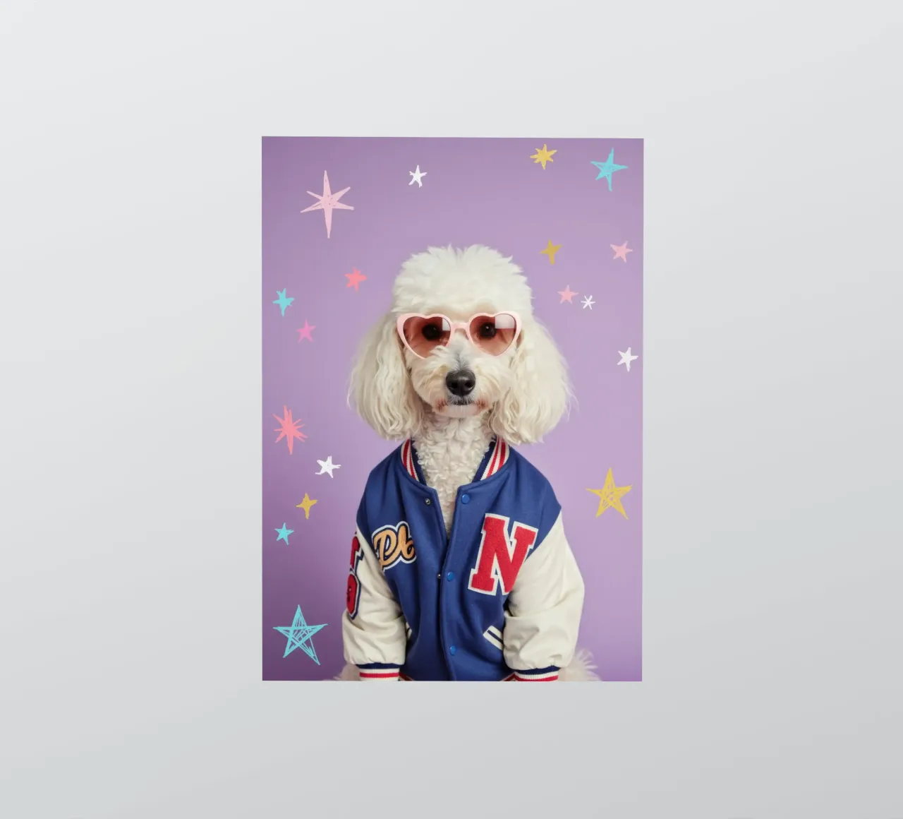 Fluffy Poodle sticker by Pawtrait Studio