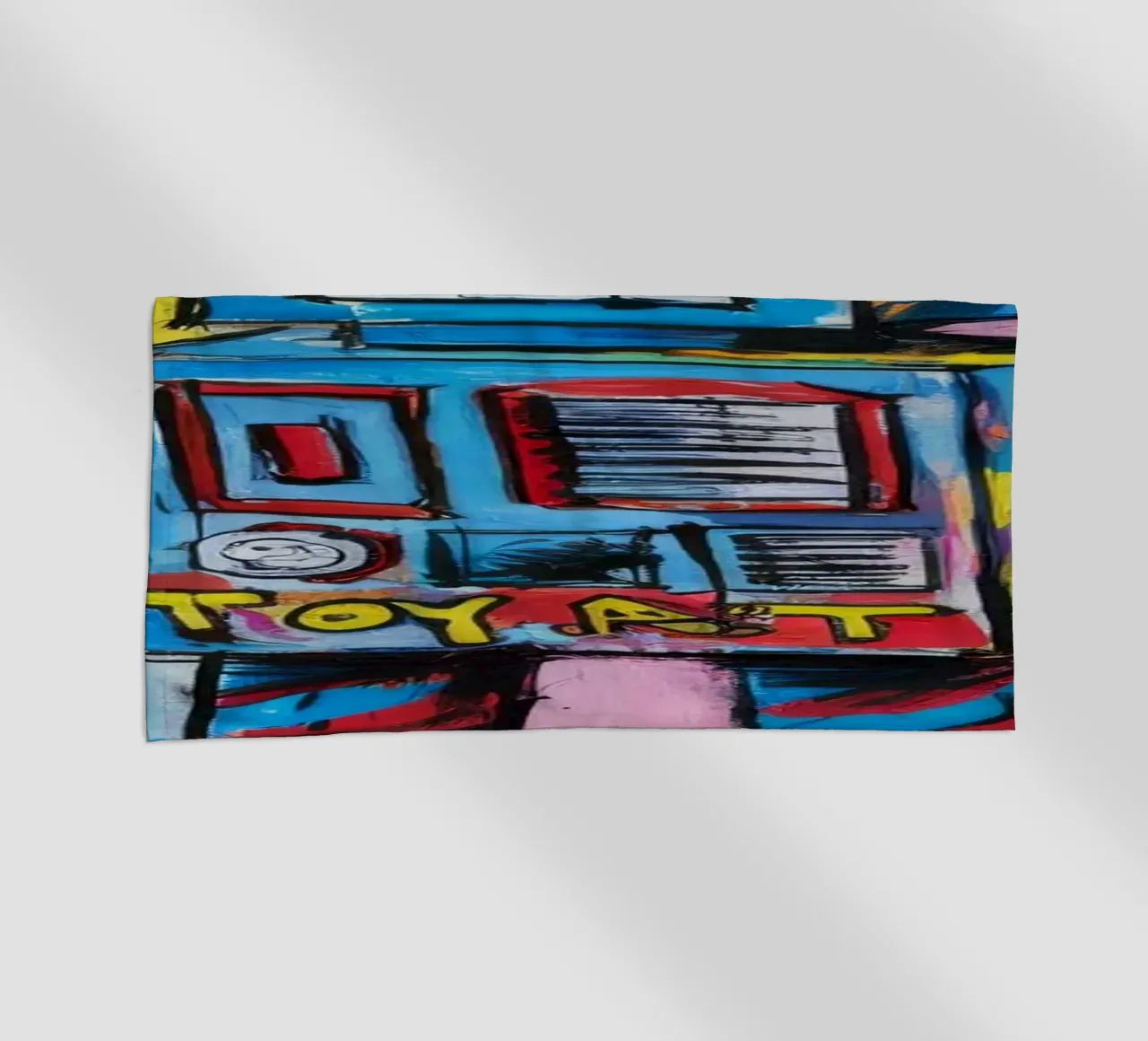 Playful Robot Energy beach towel by Muse Fragments