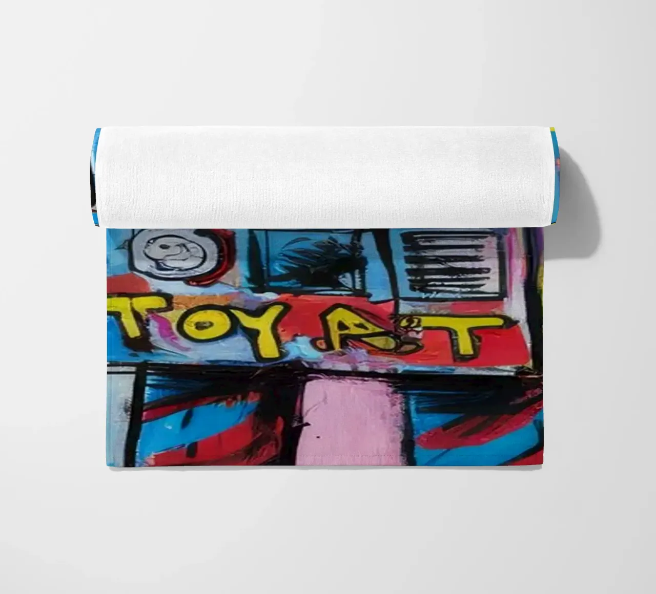 Playful Robot Energy beach towel by Muse Fragments