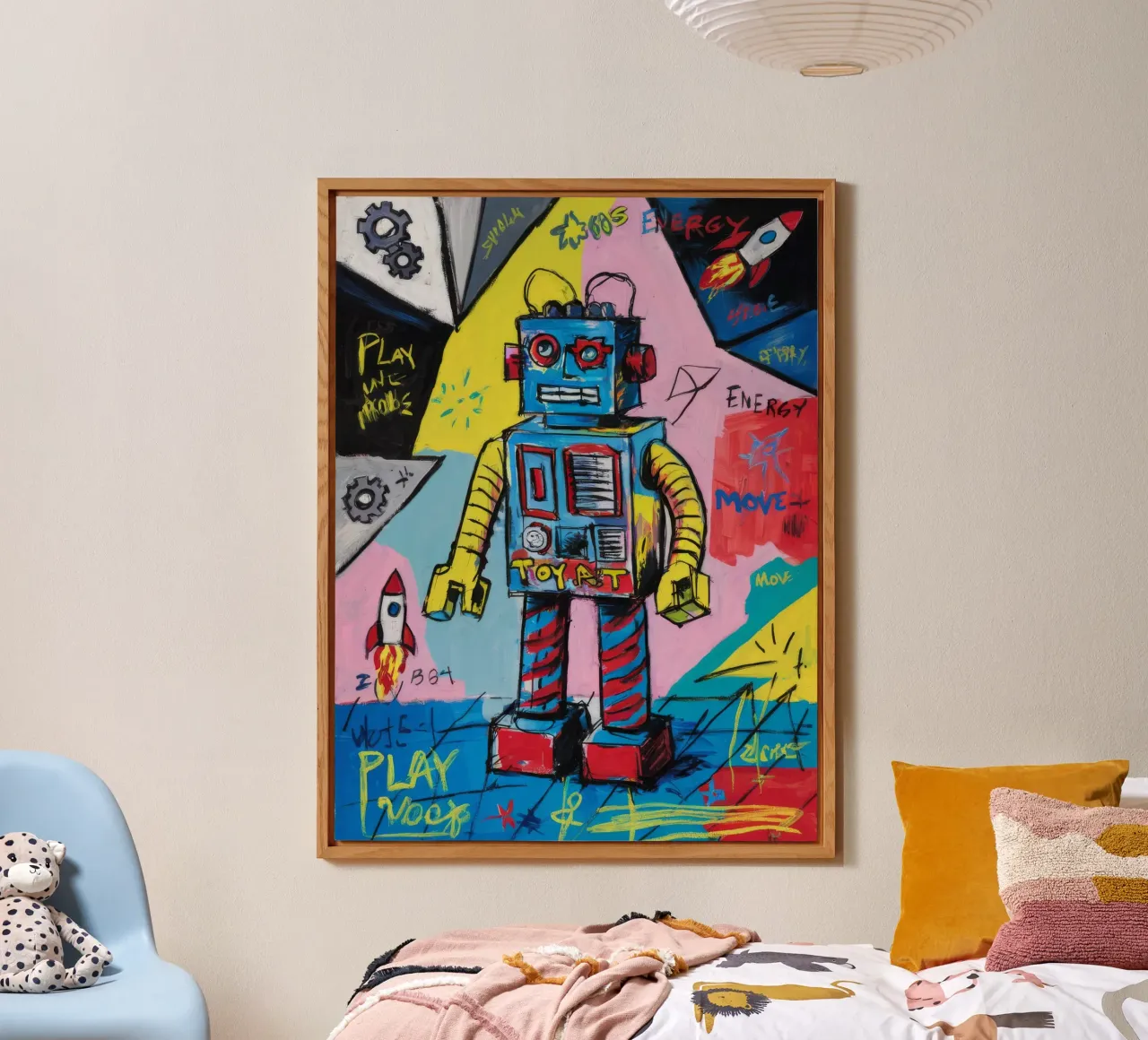 Playful Robot Energy alu-dibond by Muse Fragments