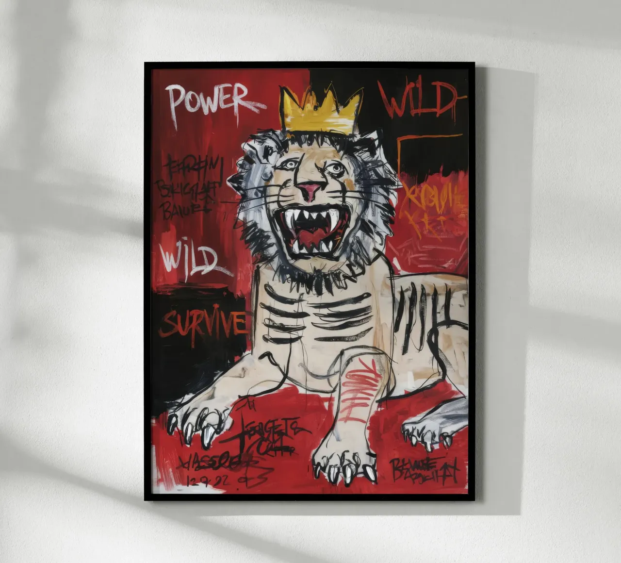 Rugido de poder salvaje poster con marco de plástico de Muse Fragments