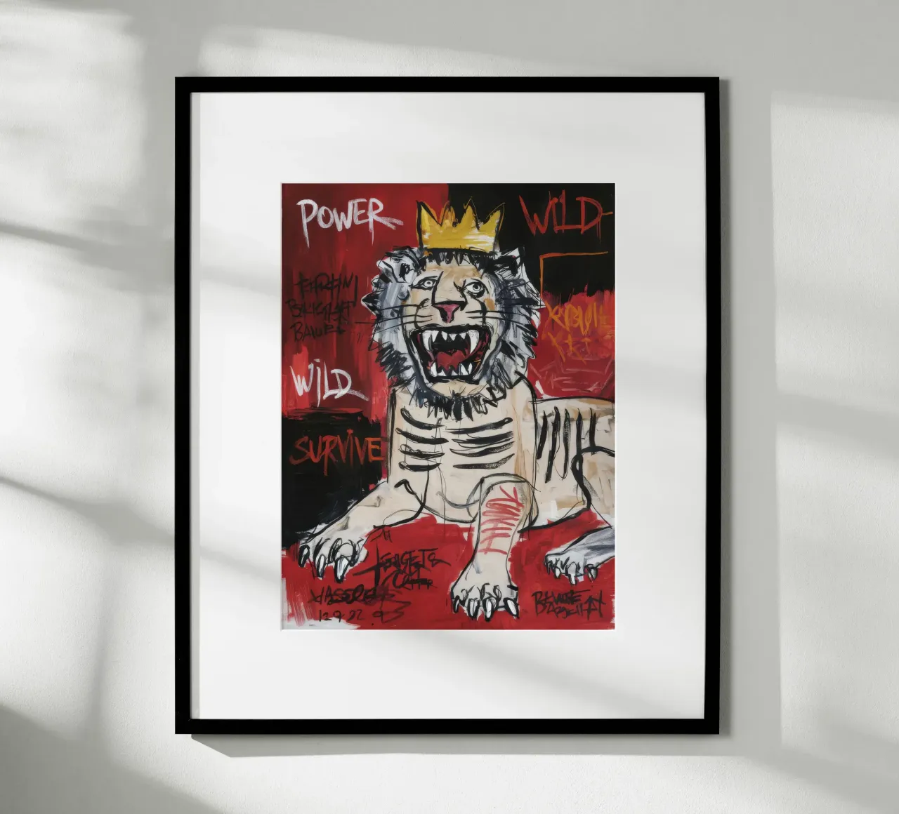 Rugido de poder salvaje poster con marco de plástico de Muse Fragments