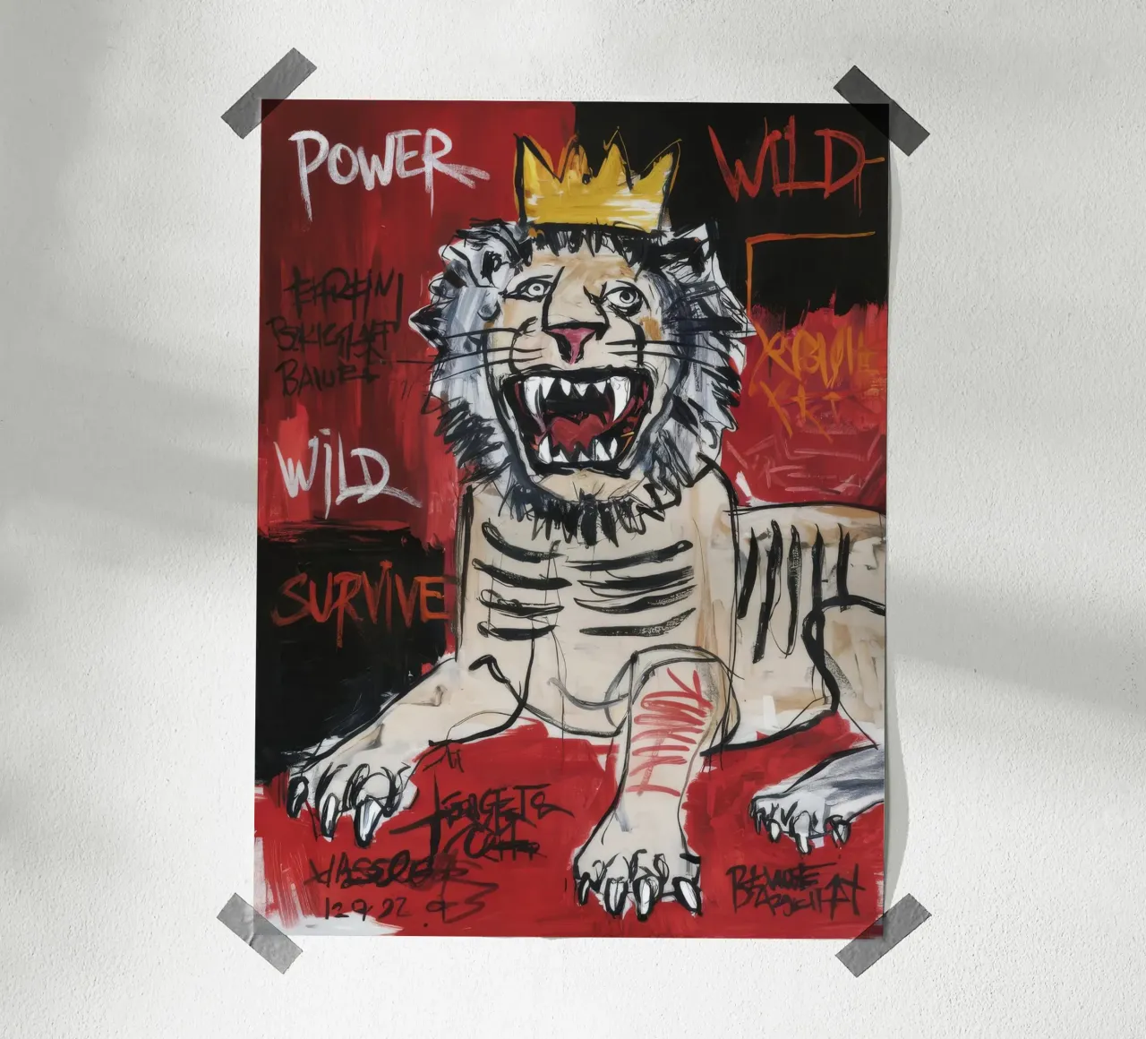 Rugido de poder salvaje poster con marco de plástico de Muse Fragments