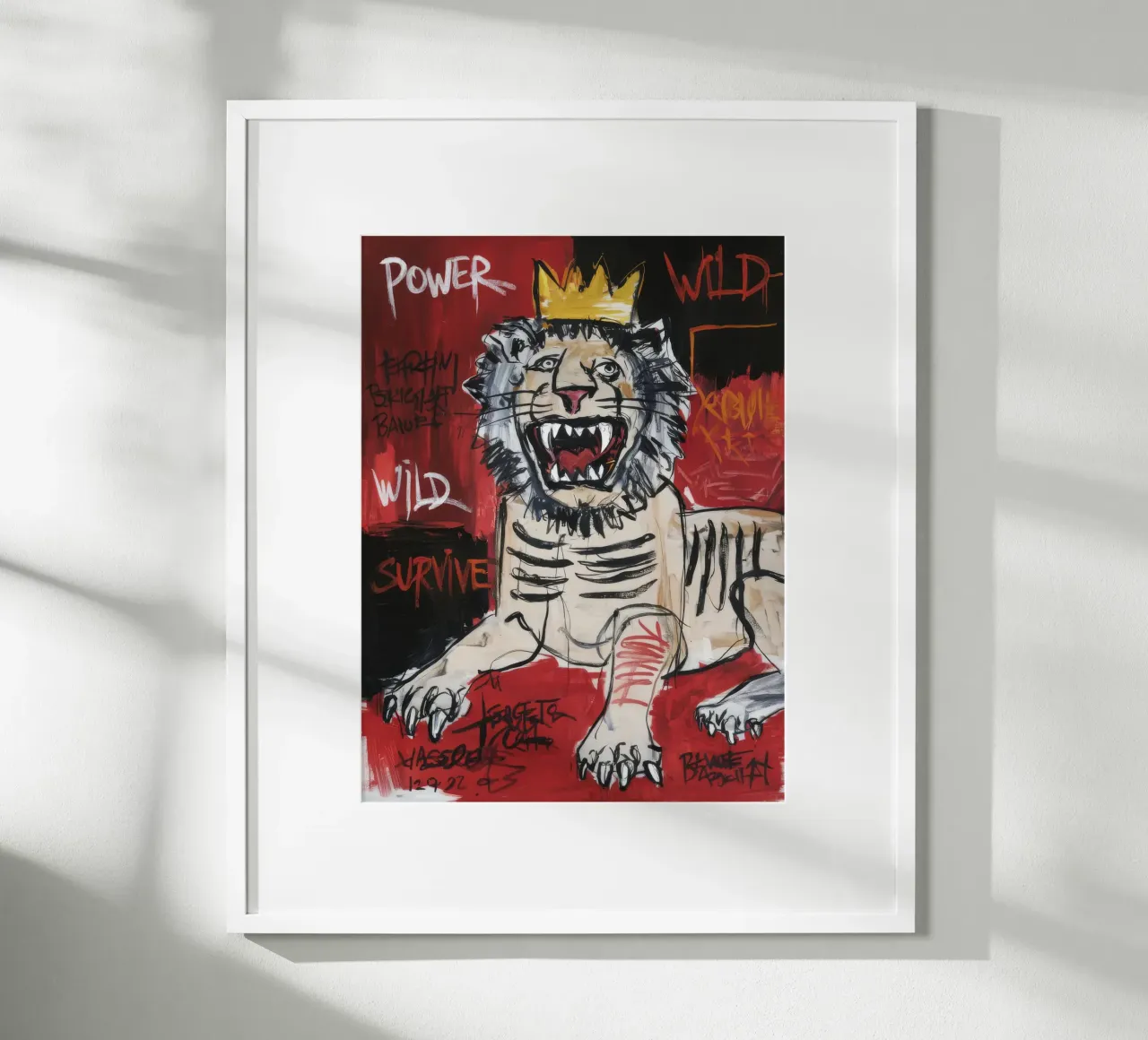 Rugido de poder salvaje poster con marco de plástico de Muse Fragments