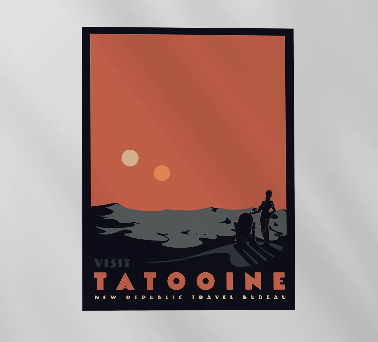 Visit Tatooine pellicola backlit da Trending Art Company