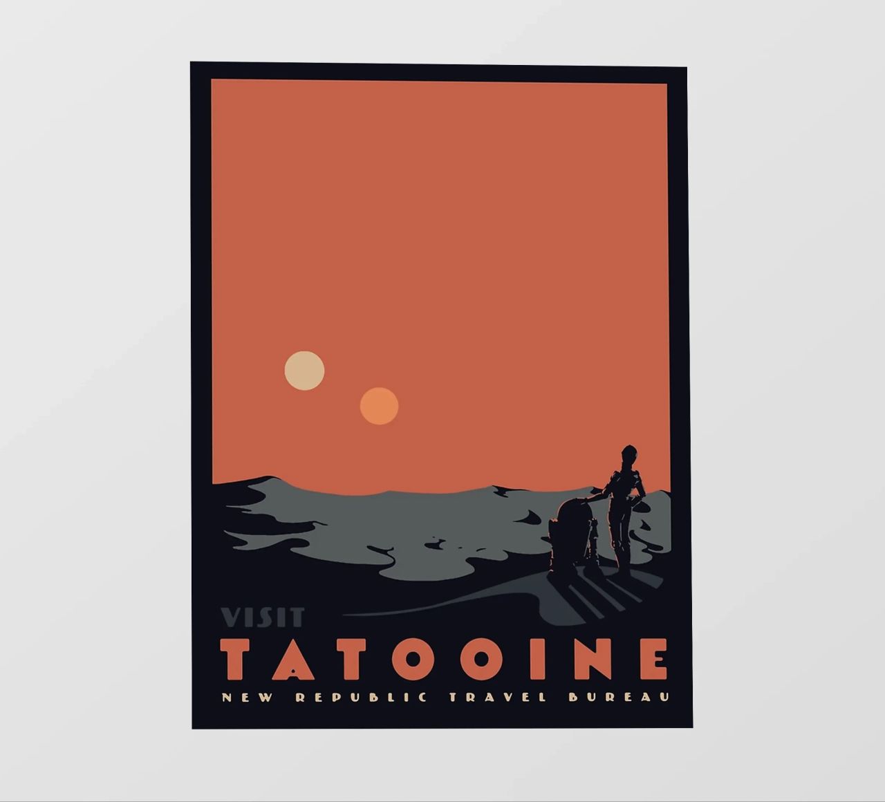 Visit Tatooine pellicola backlit da Trending Art Company