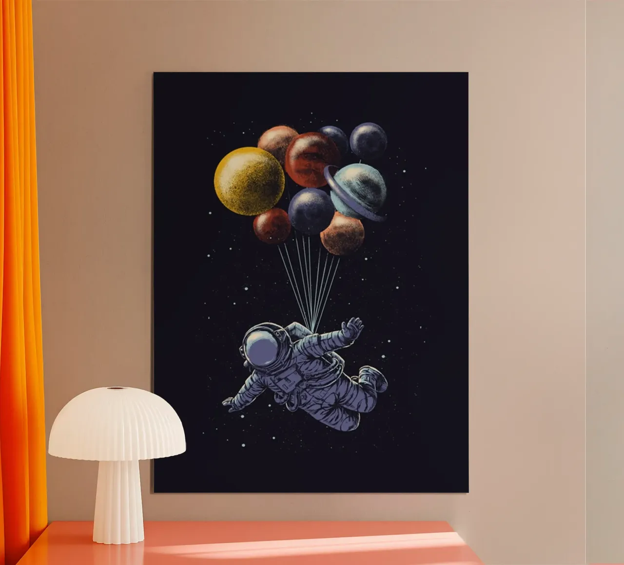 Space Travel poster con telaio in plastica da Trending Art Company