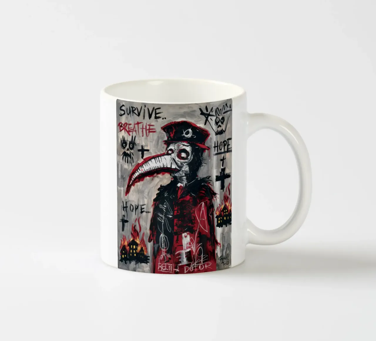 Sopravvivere Respirare Speranza tazza in ceramica da Muse Fragments