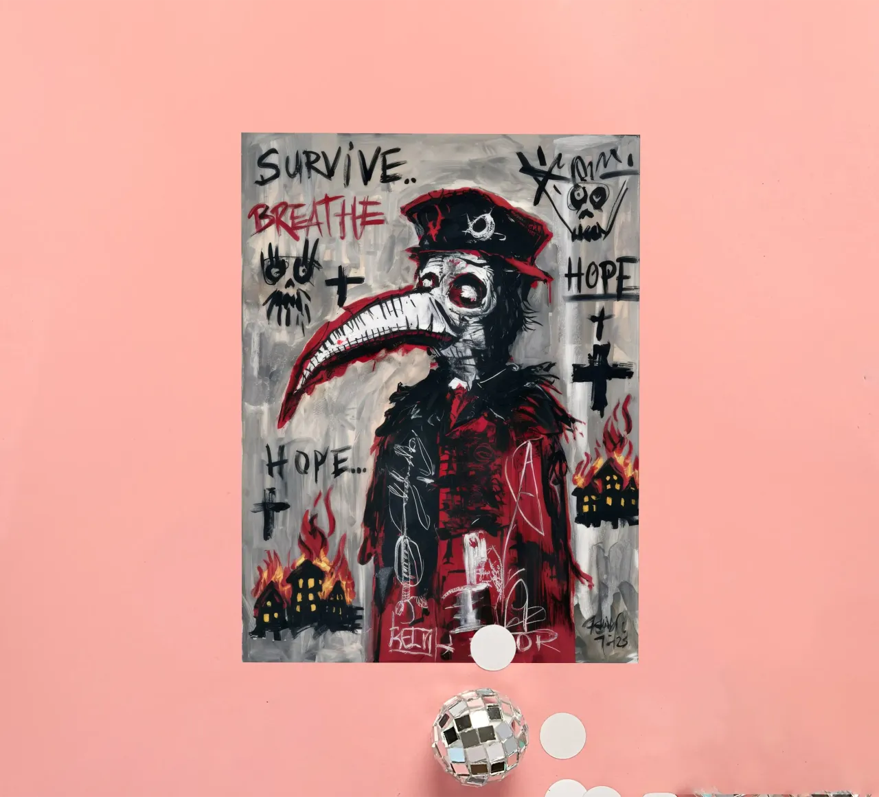Survivre Respirer l'espoir autocollant de Muse Fragments