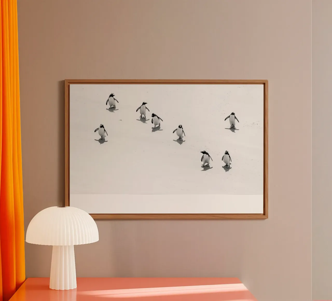 Snow Penguins alluminio dibond da Natural Kingdom