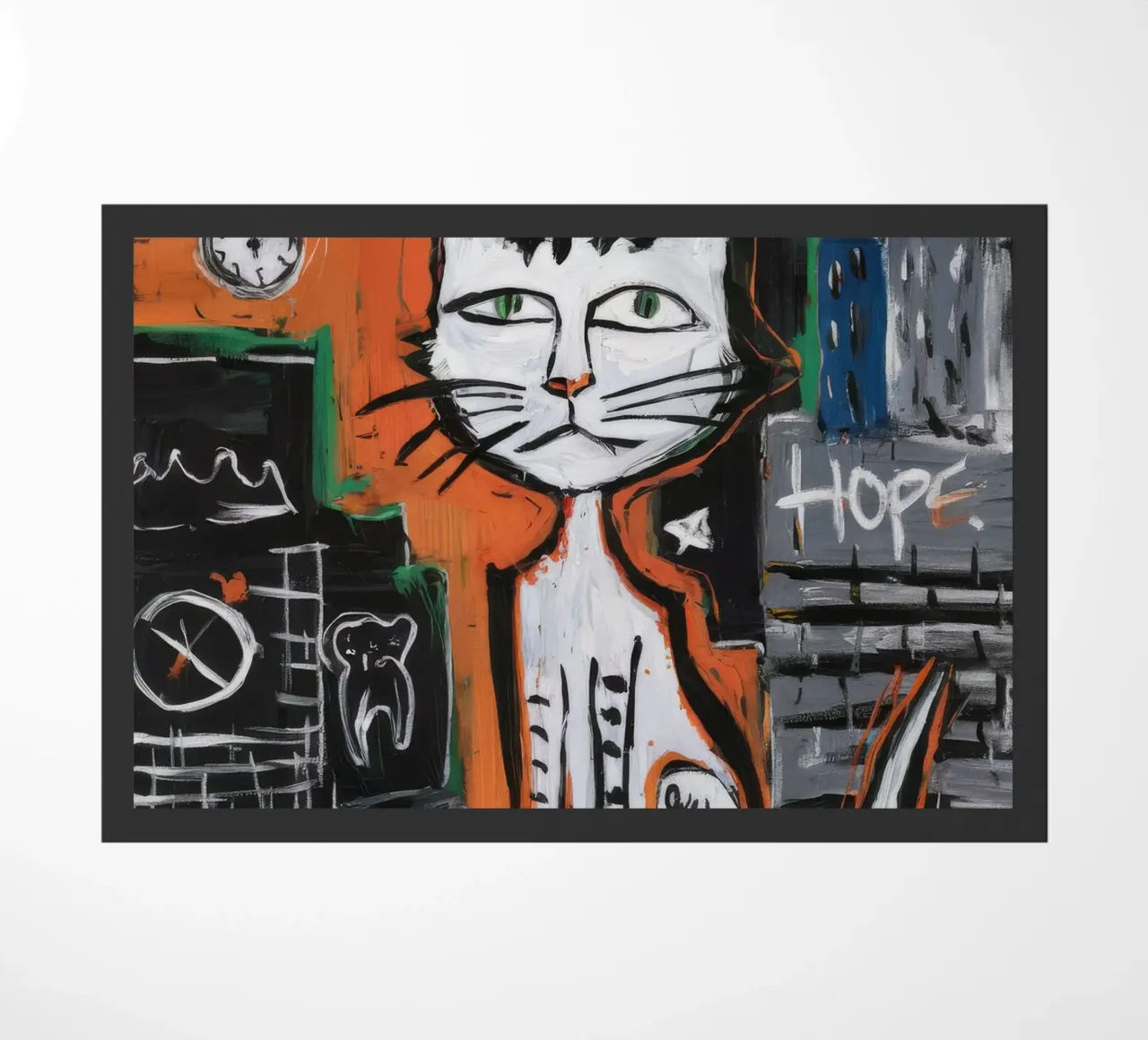 Orologio a gatto speranzoso zerbino da Muse Fragments