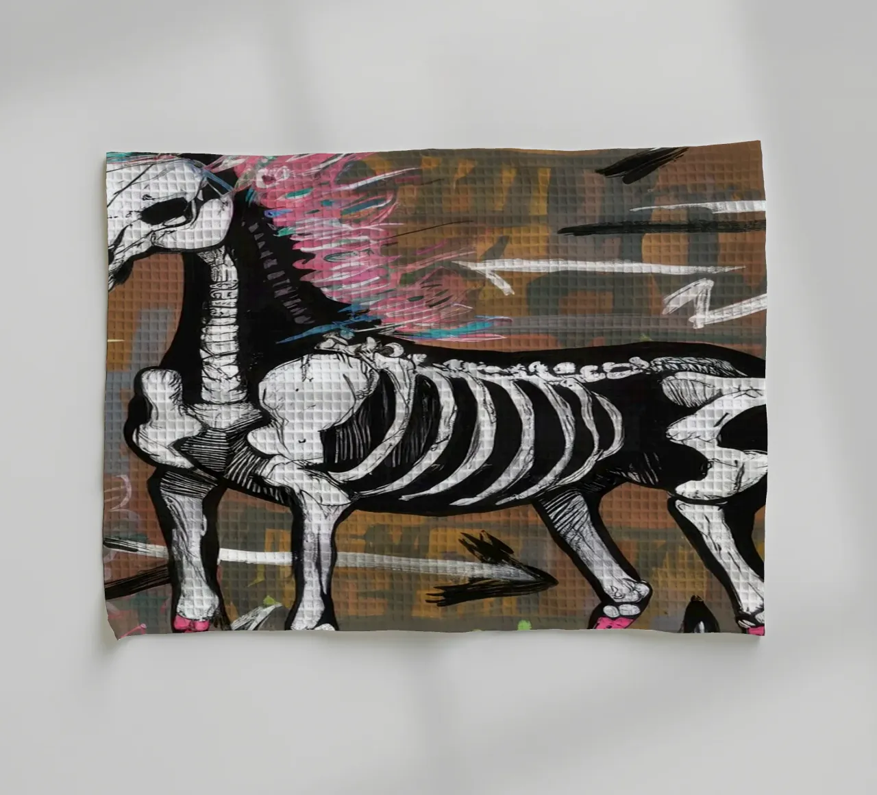 Spirit Run Flame tea towel by Muse Fragments