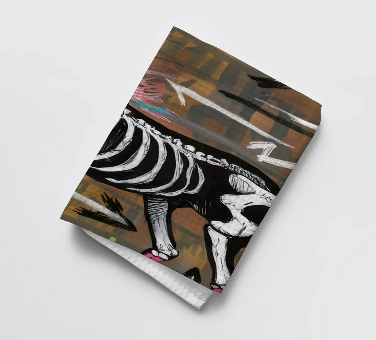 Spirit Run Flame tea towel by Muse Fragments