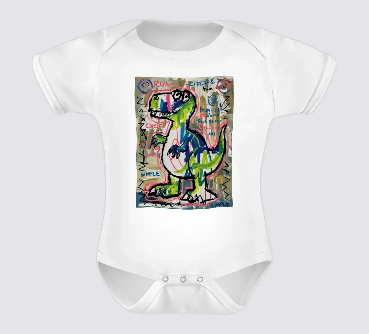 Dino Sprint semplice body neonato maniche corte da Muse Fragments