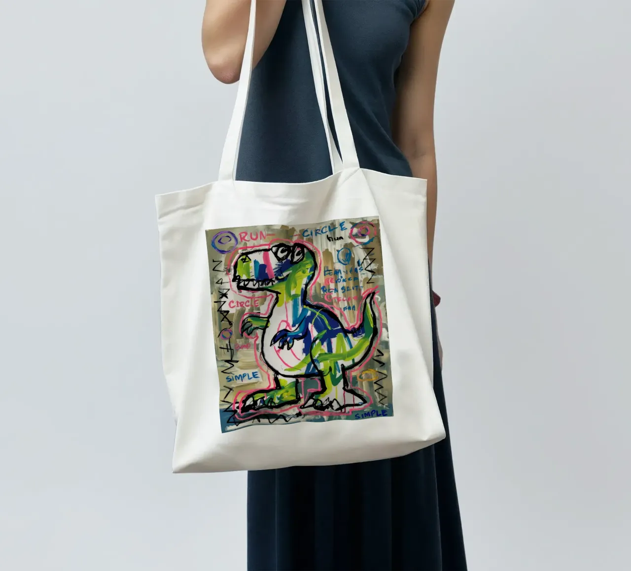 Dino Sprint semplice borsa in juta da Muse Fragments