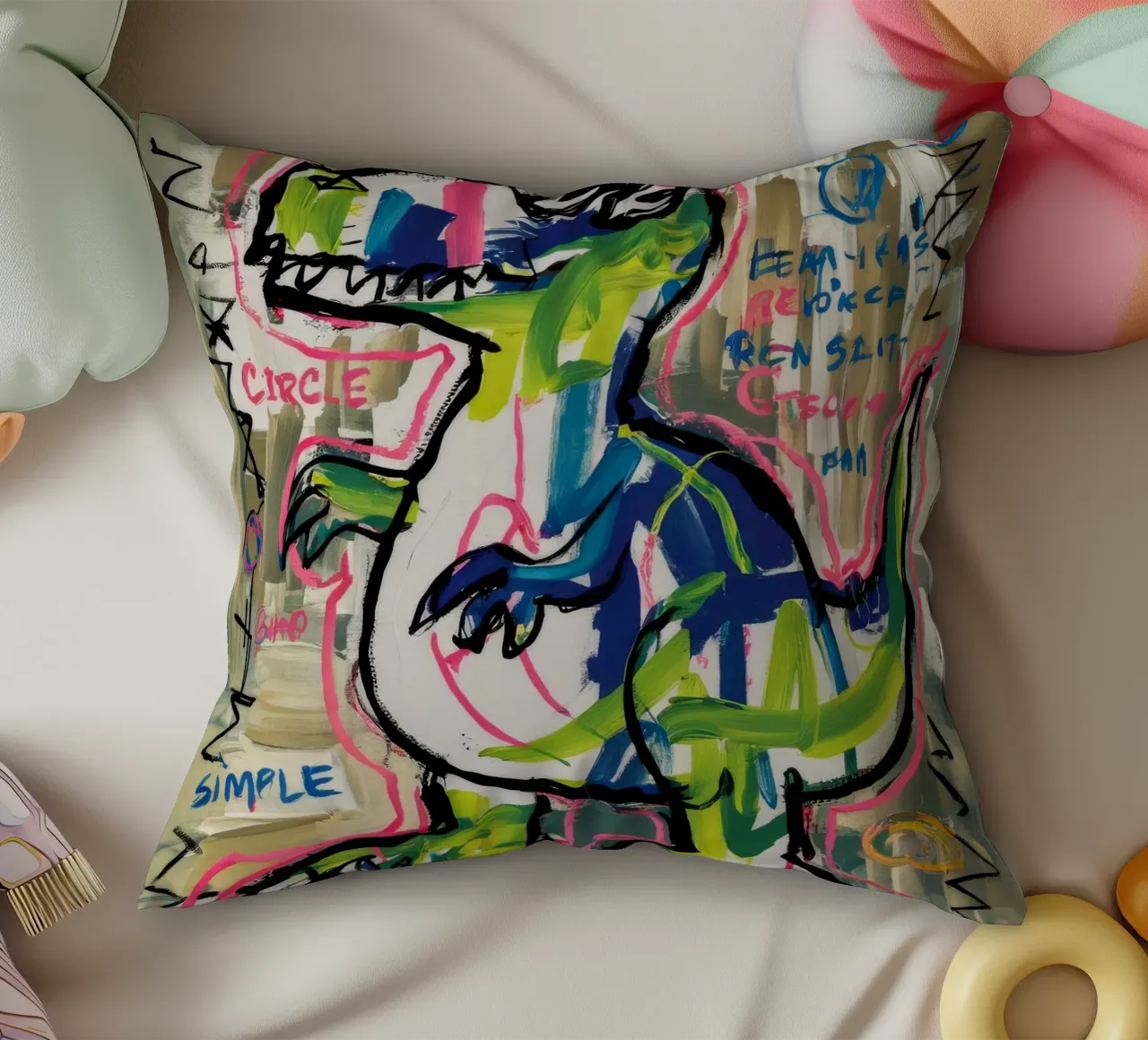 Dino Sprint semplice cuscino da Muse Fragments