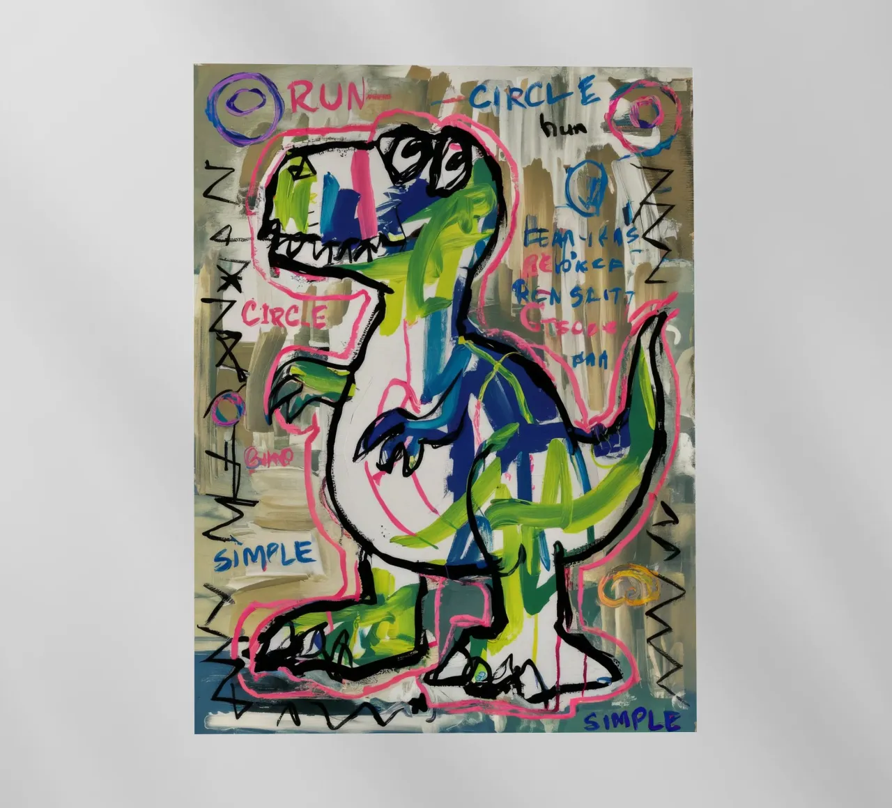 Einfacher Dino-Sprint Backlit Folie von Muse Fragments