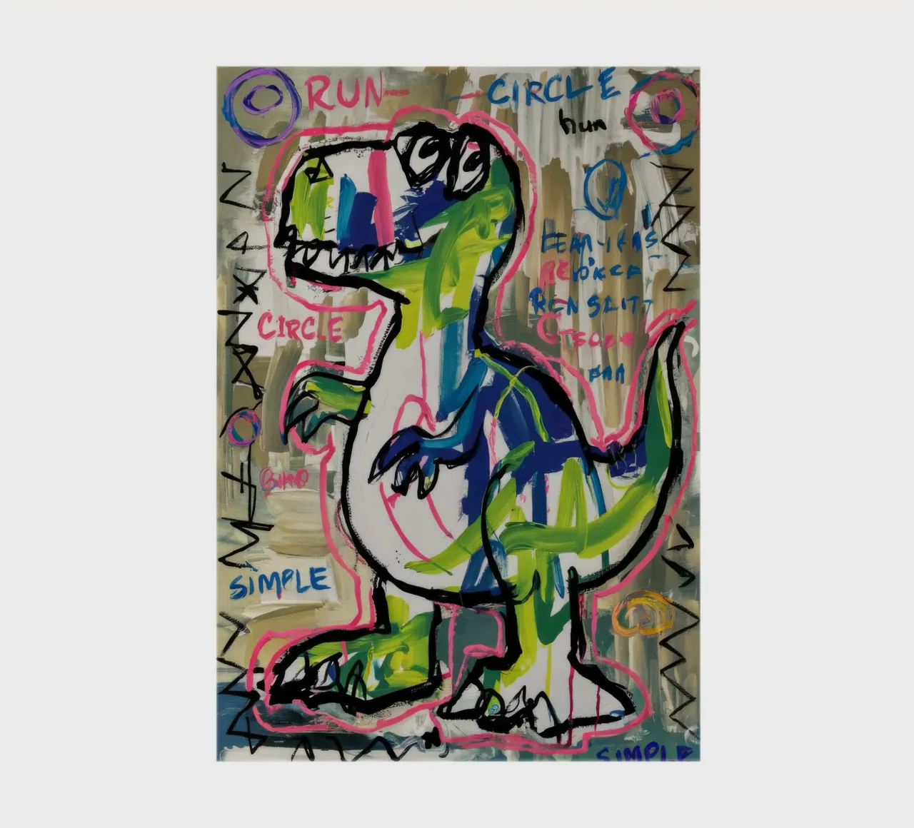 Einfacher Dino-Sprint Notizbuch von Muse Fragments