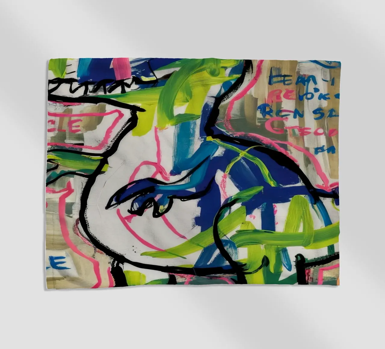 Eenvoudige Dino Sprint strandhanddoek van Muse Fragments