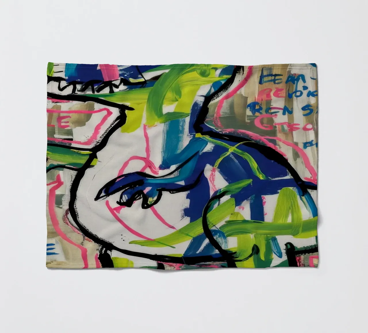 Simple Dino Sprint fleece blanket by Muse Fragments