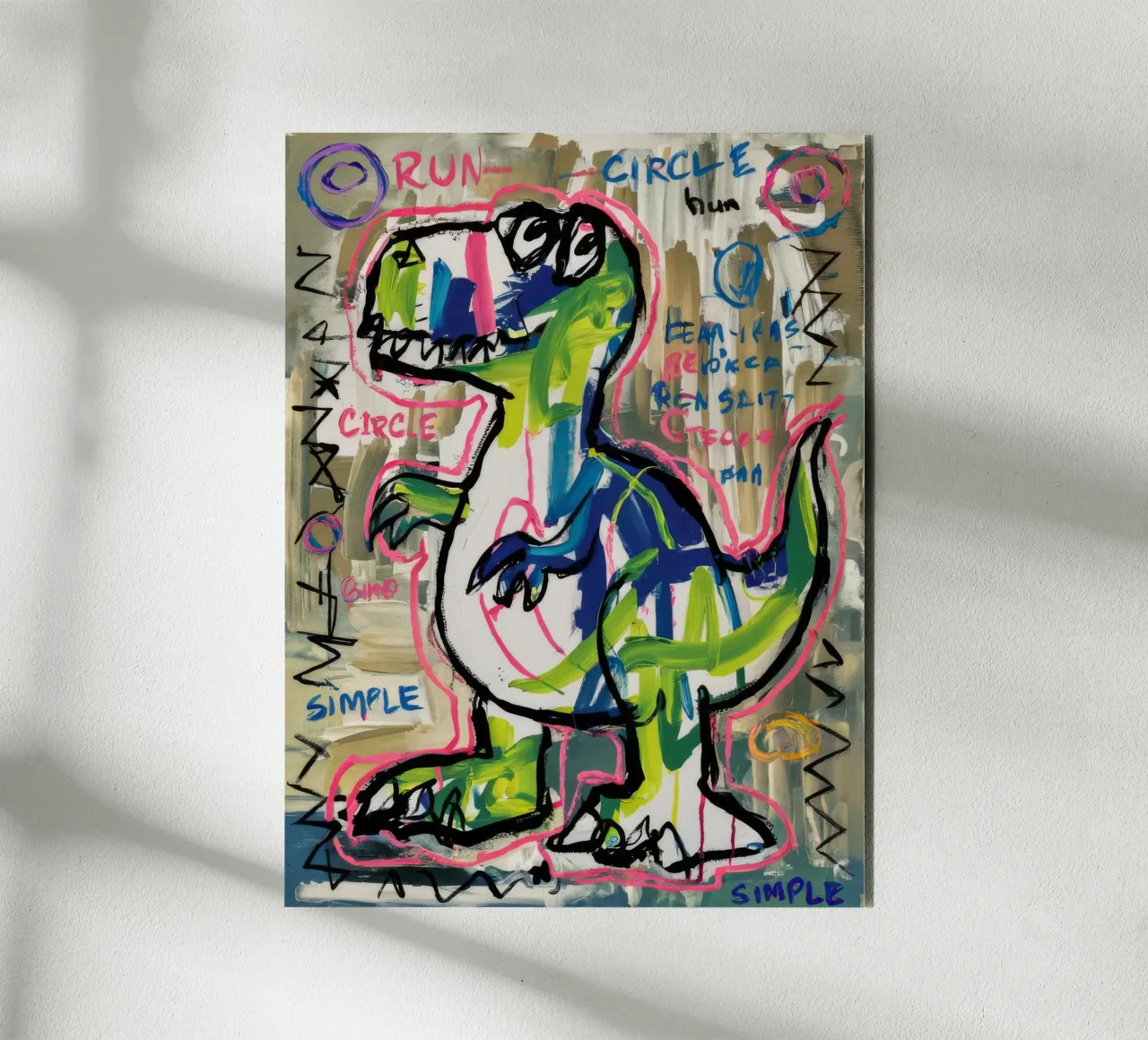Simple Dino Sprint aluminio dibond de Muse Fragments