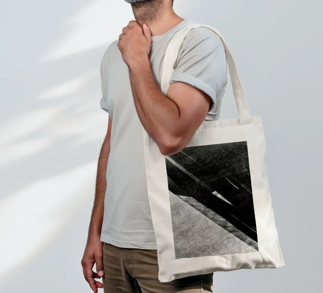 Abstract – Black And White Surface tote bag by Sebastian Hilgetag