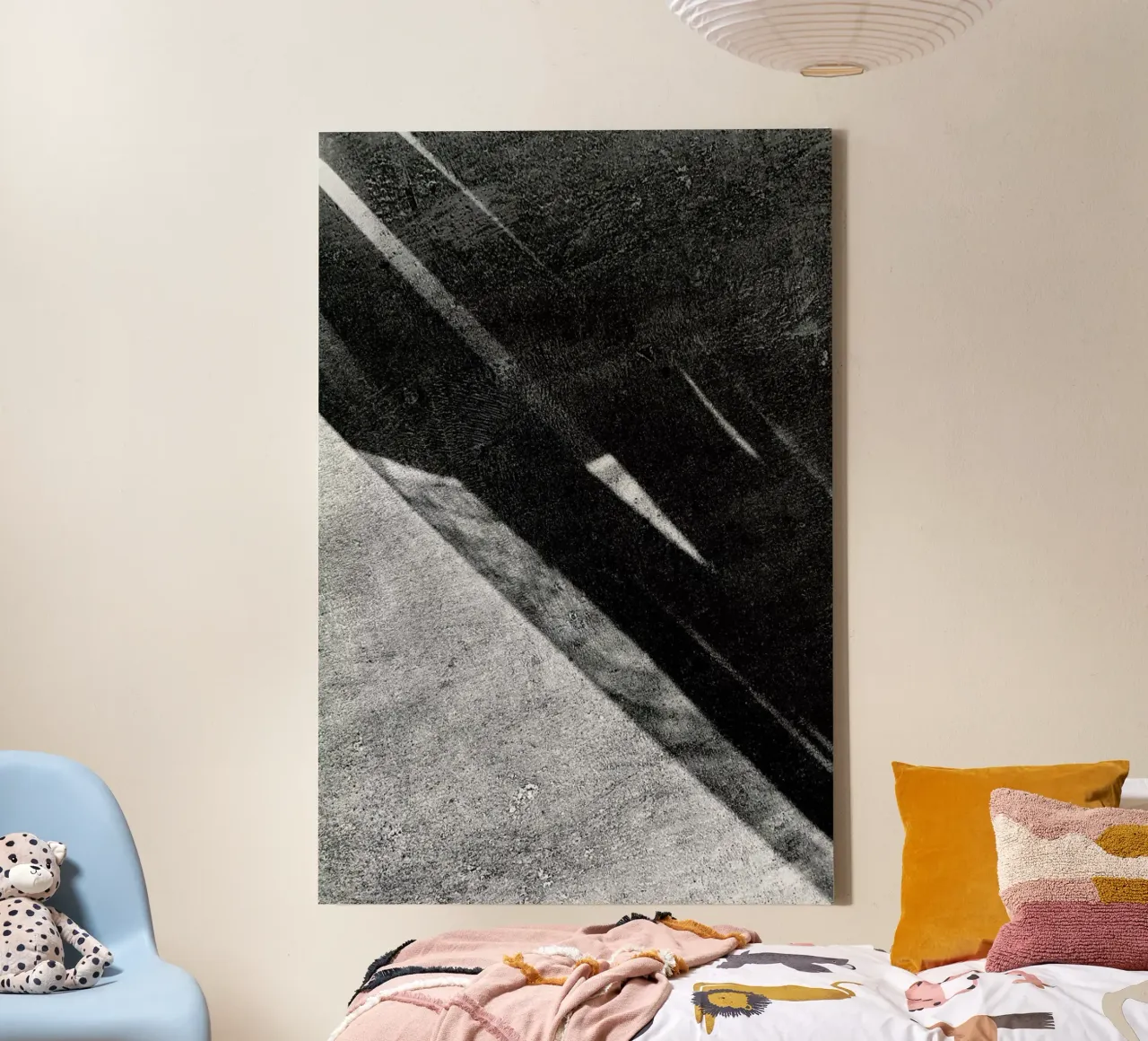 Abstract – Black And White Surface canvas by Sebastian Hilgetag