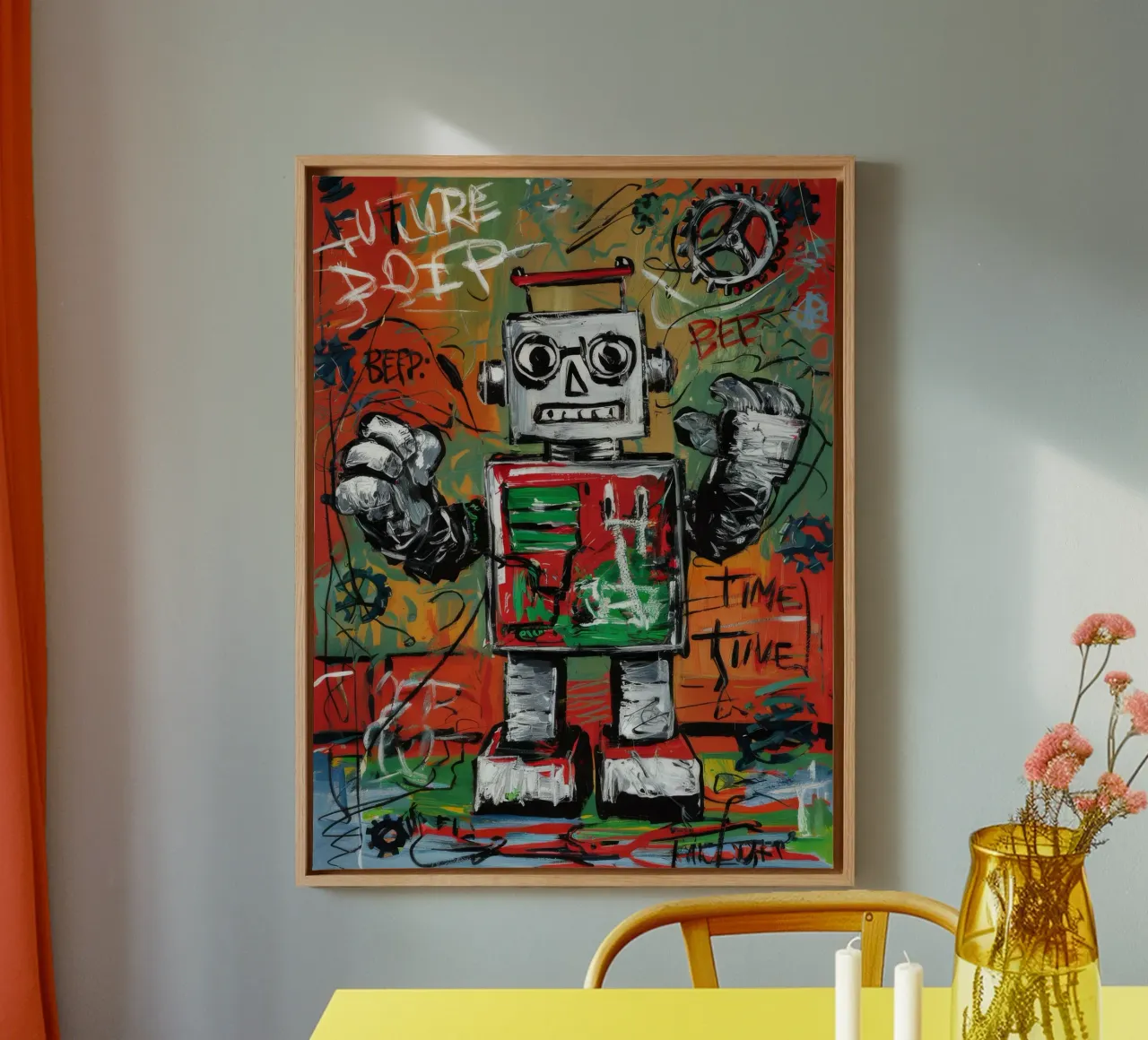 Time Drive Pulse canvas with Floater frame by Muse Fragments
