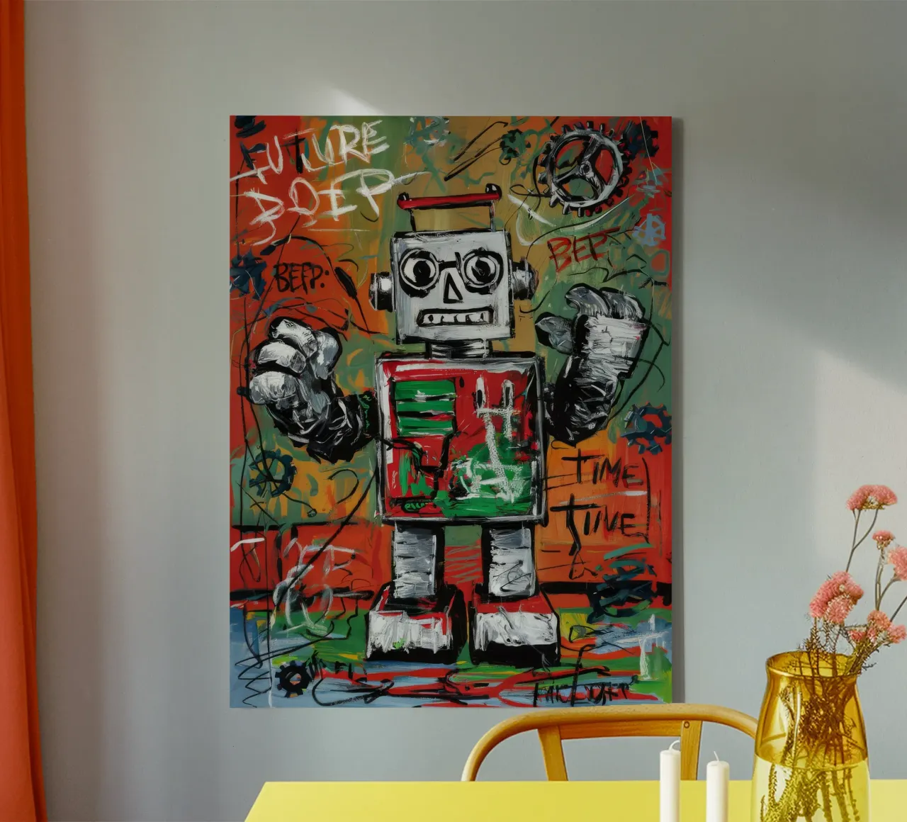 Time Drive Pulse canvas with Floater frame by Muse Fragments