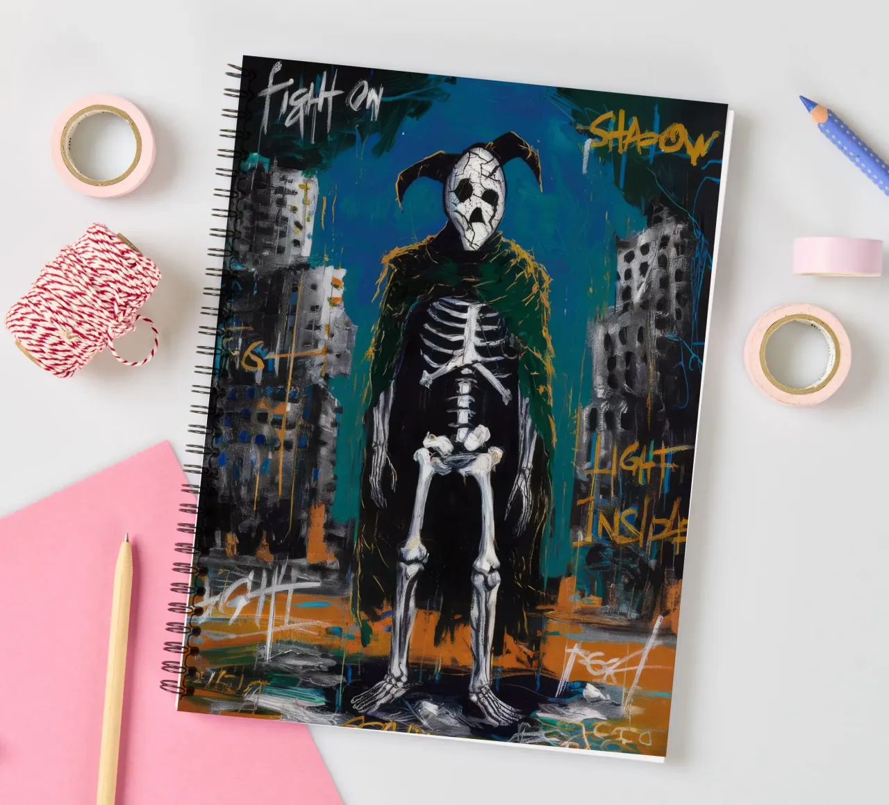 Fight On Shadow spiral notebook by Muse Fragments