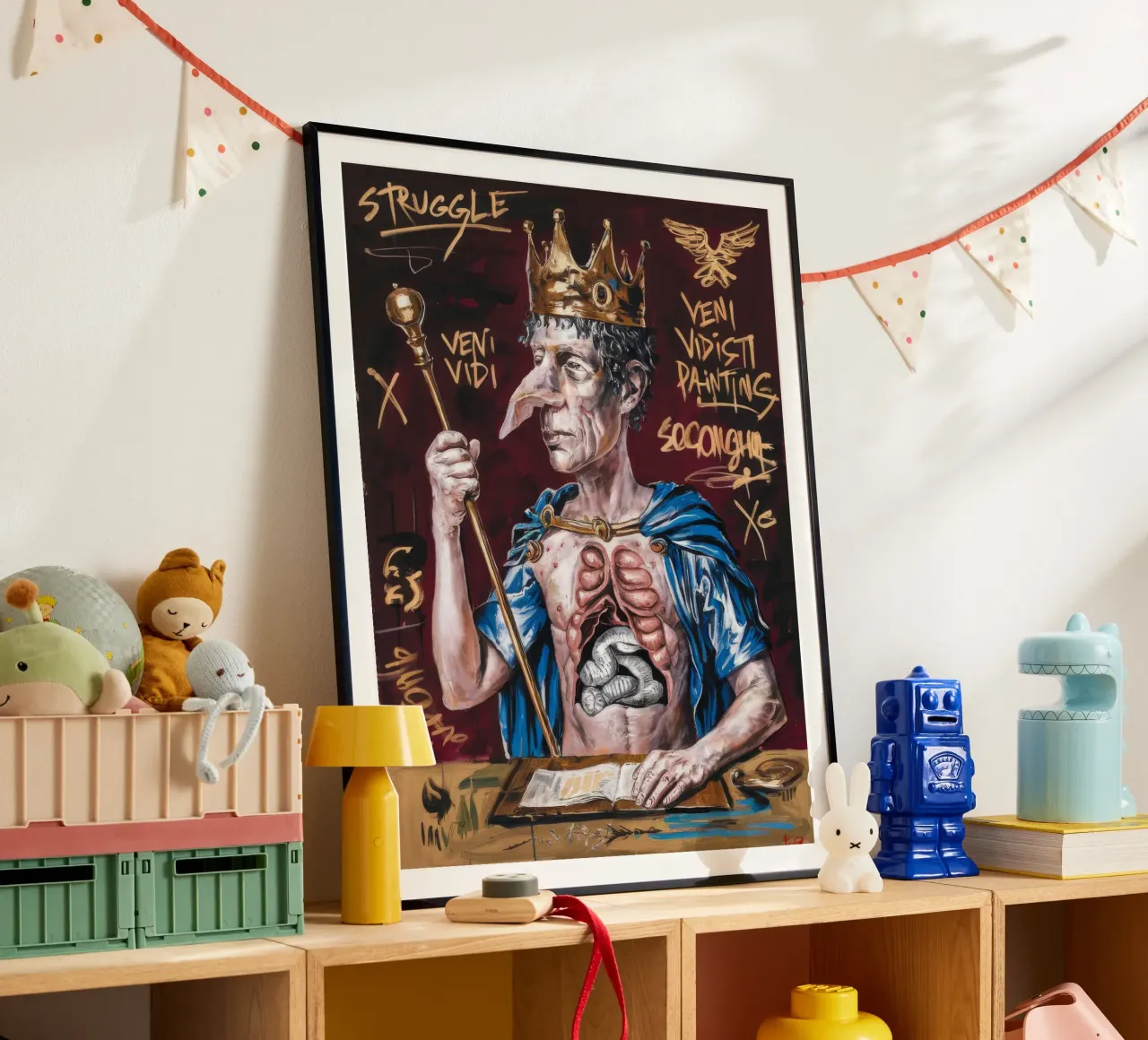 Struggle Veni Vidi poster con telaio in alluminio da Muse Fragments