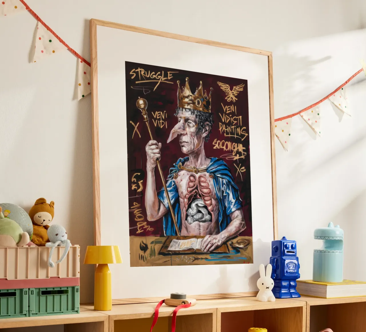 Struggle Veni Vidi poster con telaio in alluminio da Muse Fragments