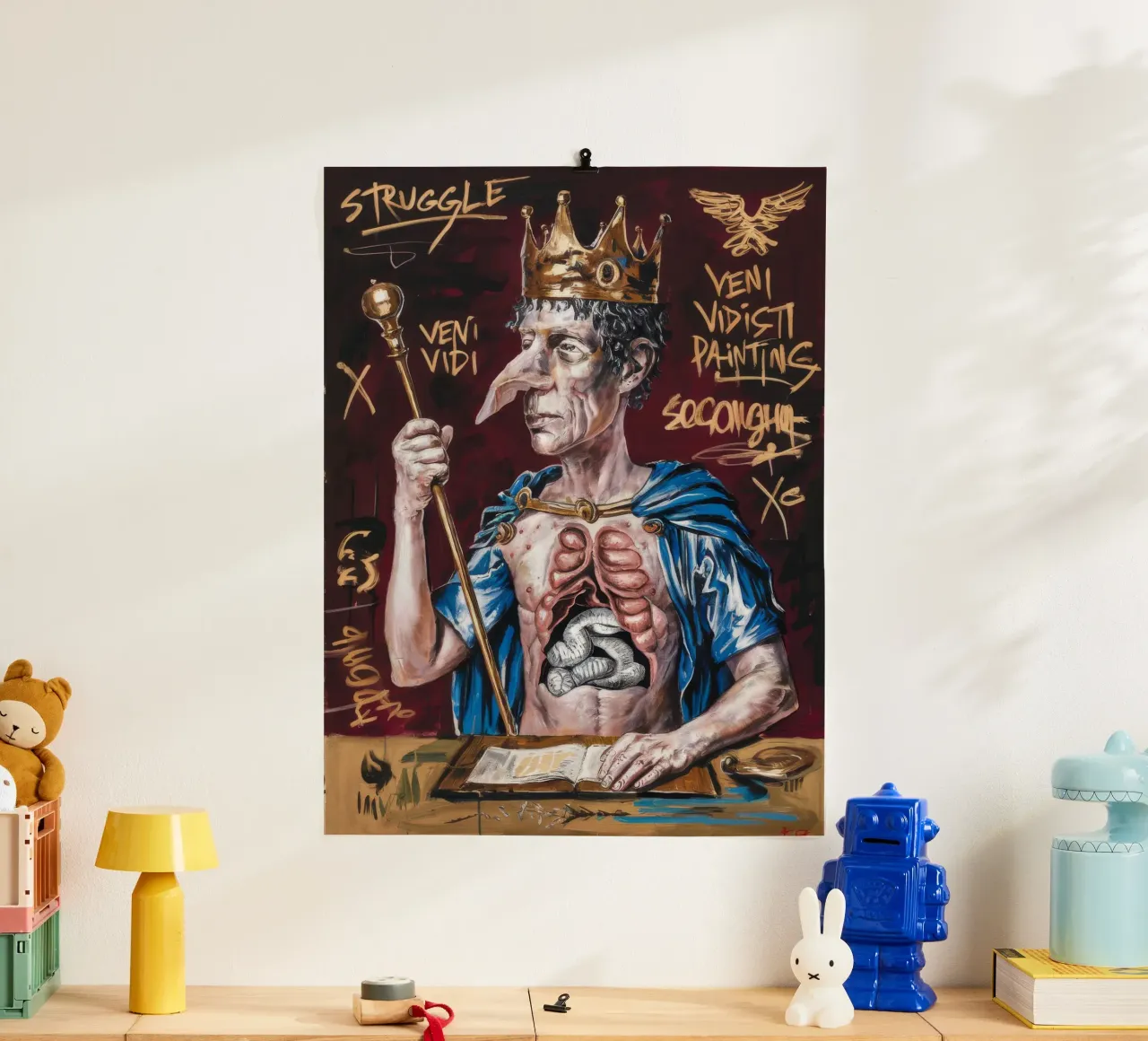 Struggle Veni Vidi poster con telaio in alluminio da Muse Fragments
