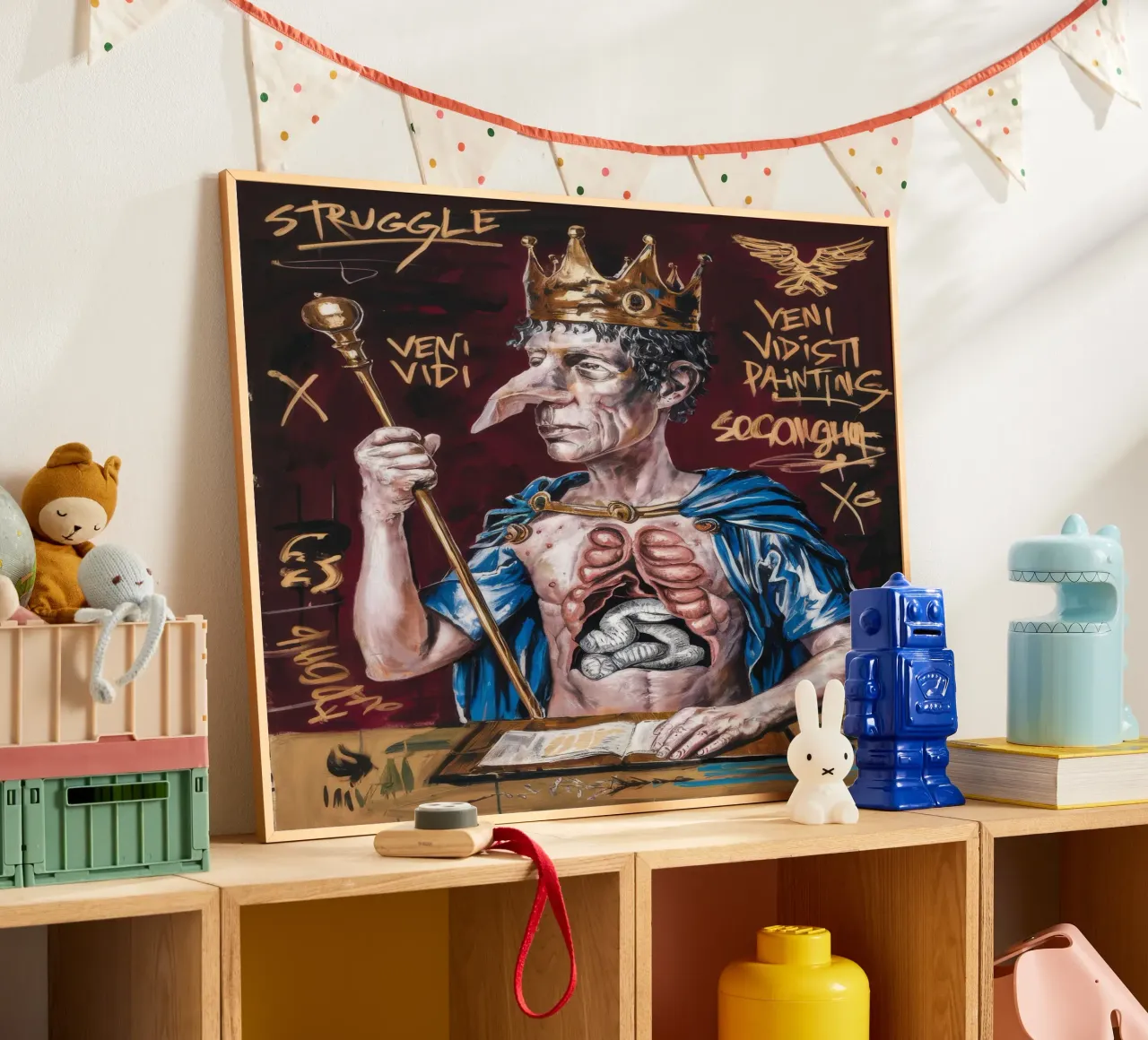 Struggle Veni Vidi poster con telaio in alluminio da Muse Fragments