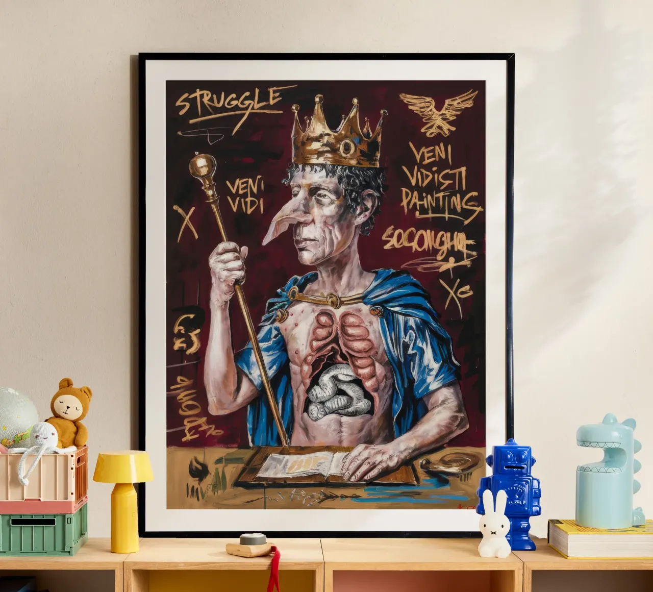 Struggle Veni Vidi poster con telaio in alluminio da Muse Fragments