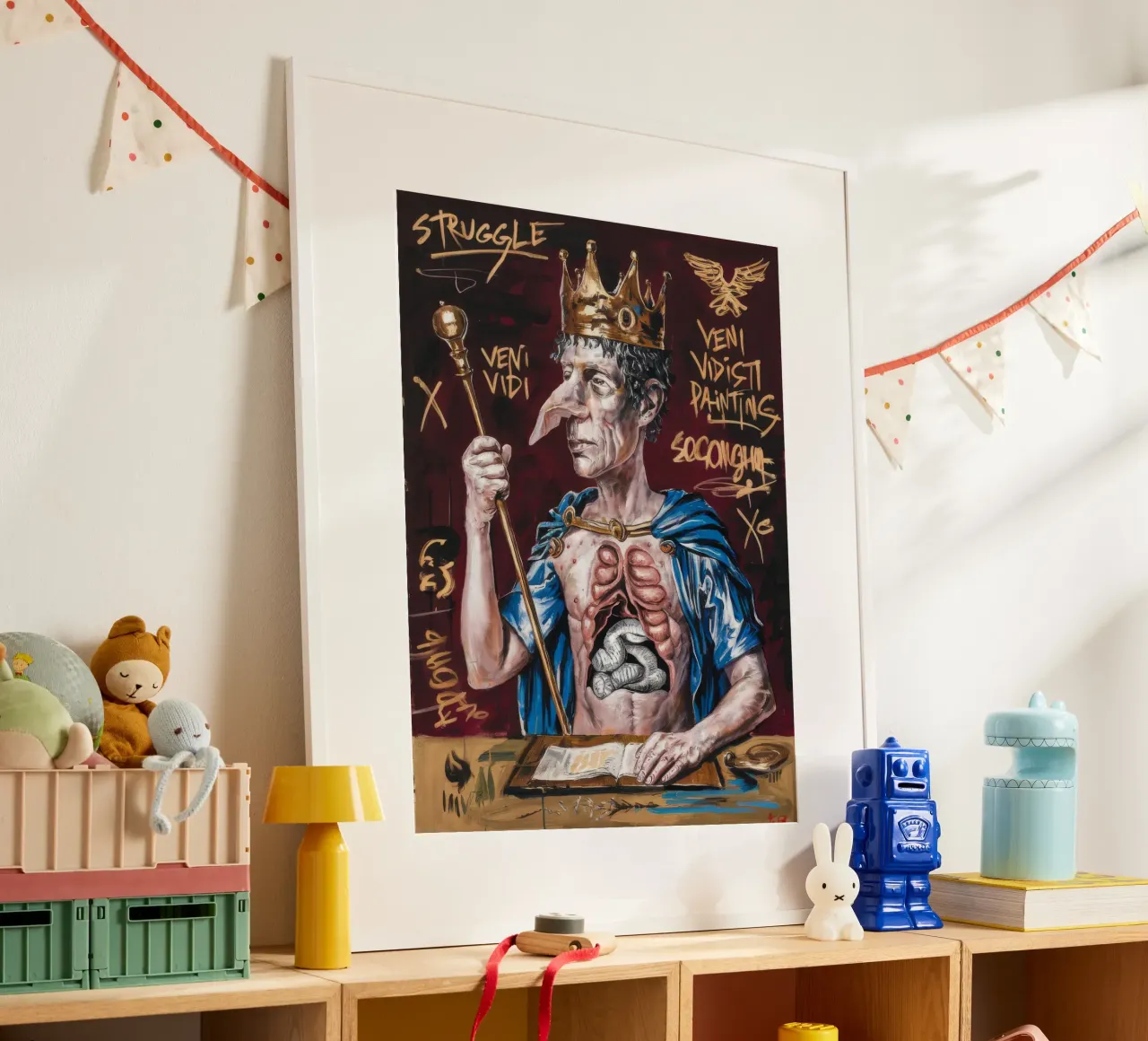 Struggle Veni Vidi poster con telaio in alluminio da Muse Fragments