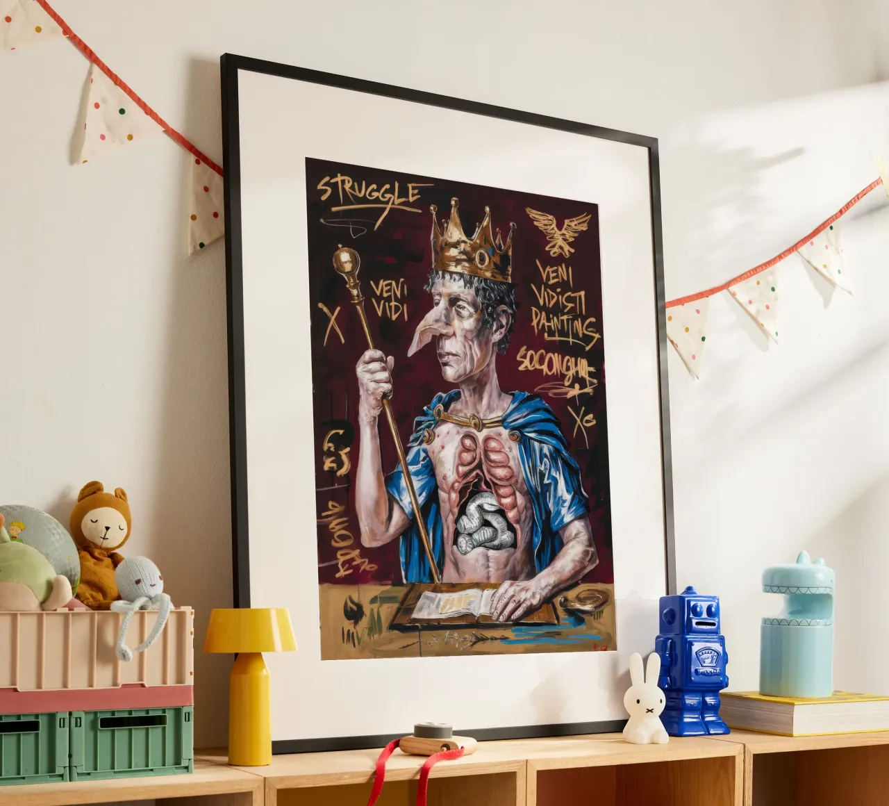 Struggle Veni Vidi poster con telaio in alluminio da Muse Fragments