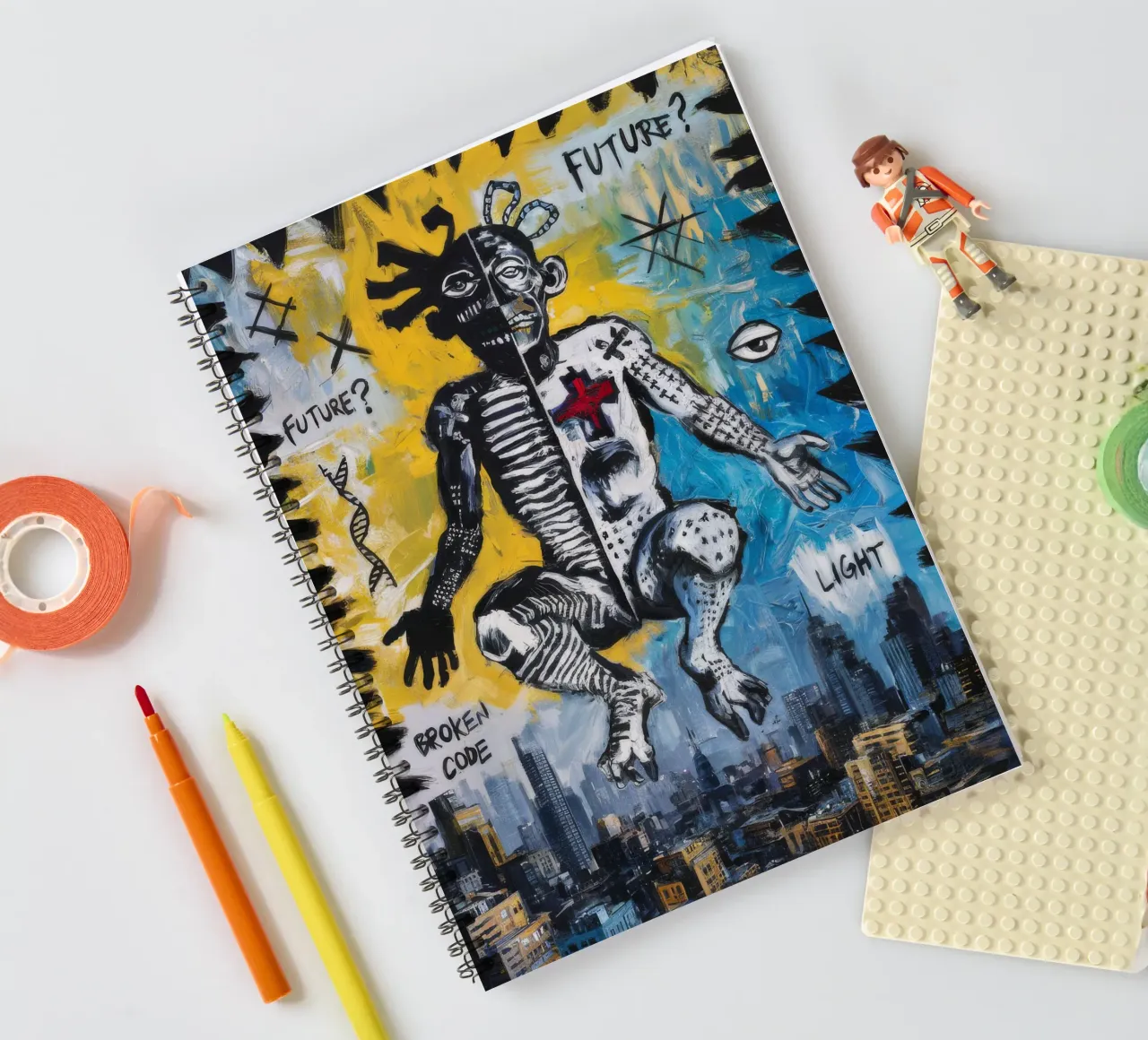 Light Broken Future spiral notebook by Muse Fragments