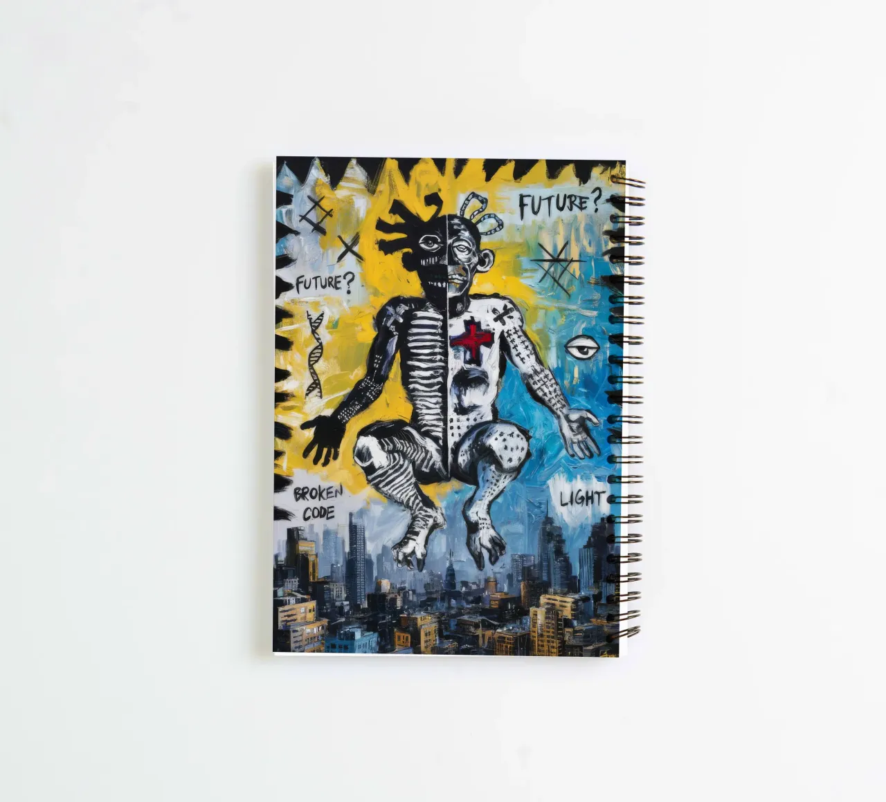 Light Broken Future spiral notebook by Muse Fragments